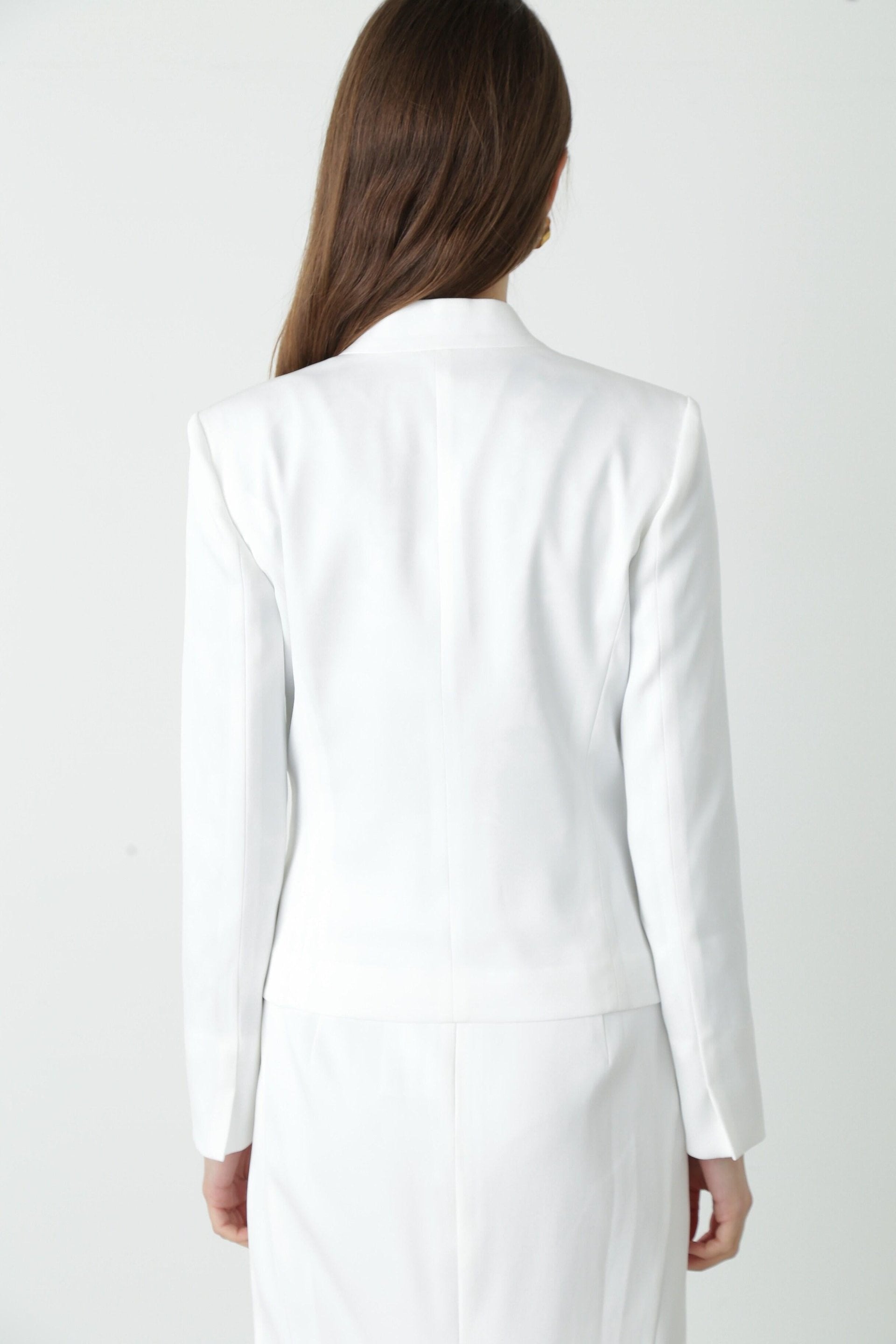 ハイツイストセットアップジャケット ホワイト