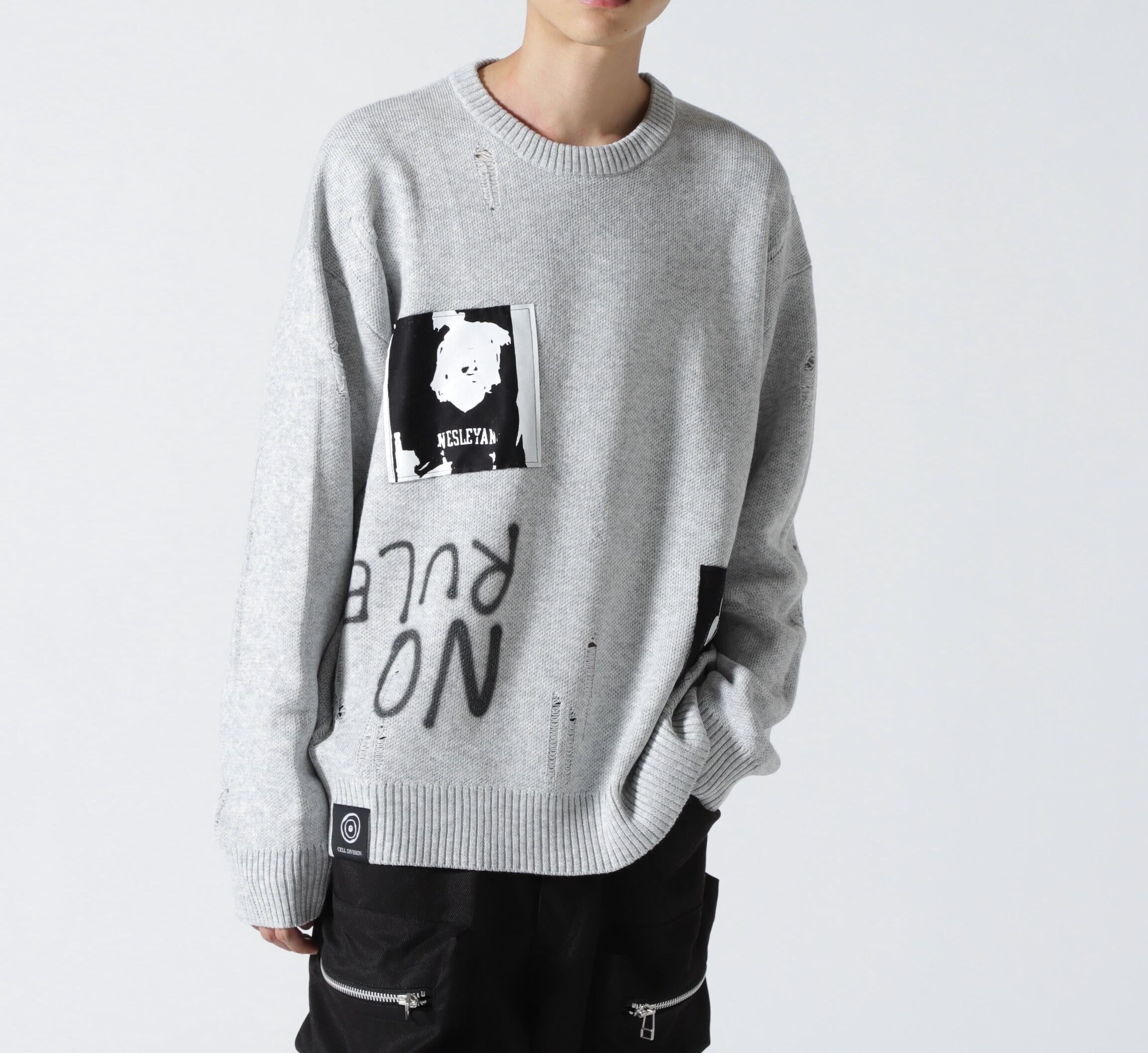 Guenika/Cash Knit sweate<Cell Division/Gay グレー