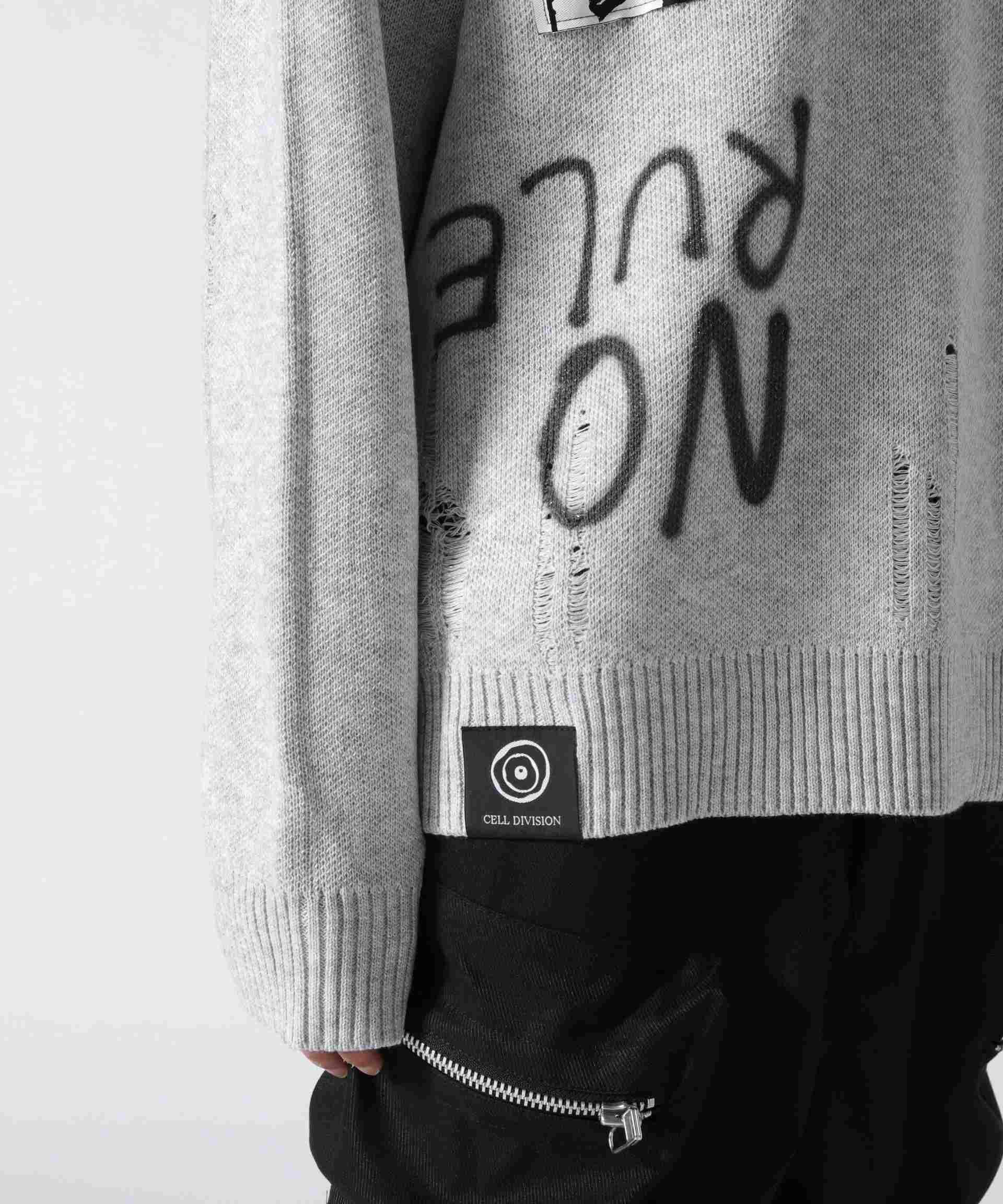 Guenika/Cash Knit sweate<Cell Division/Gay グレー