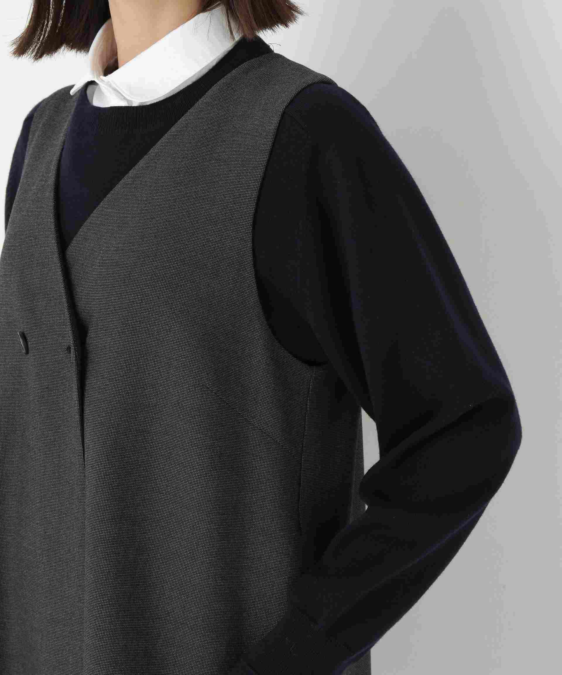 TRストレッチVネックジャンスカ ブラック3