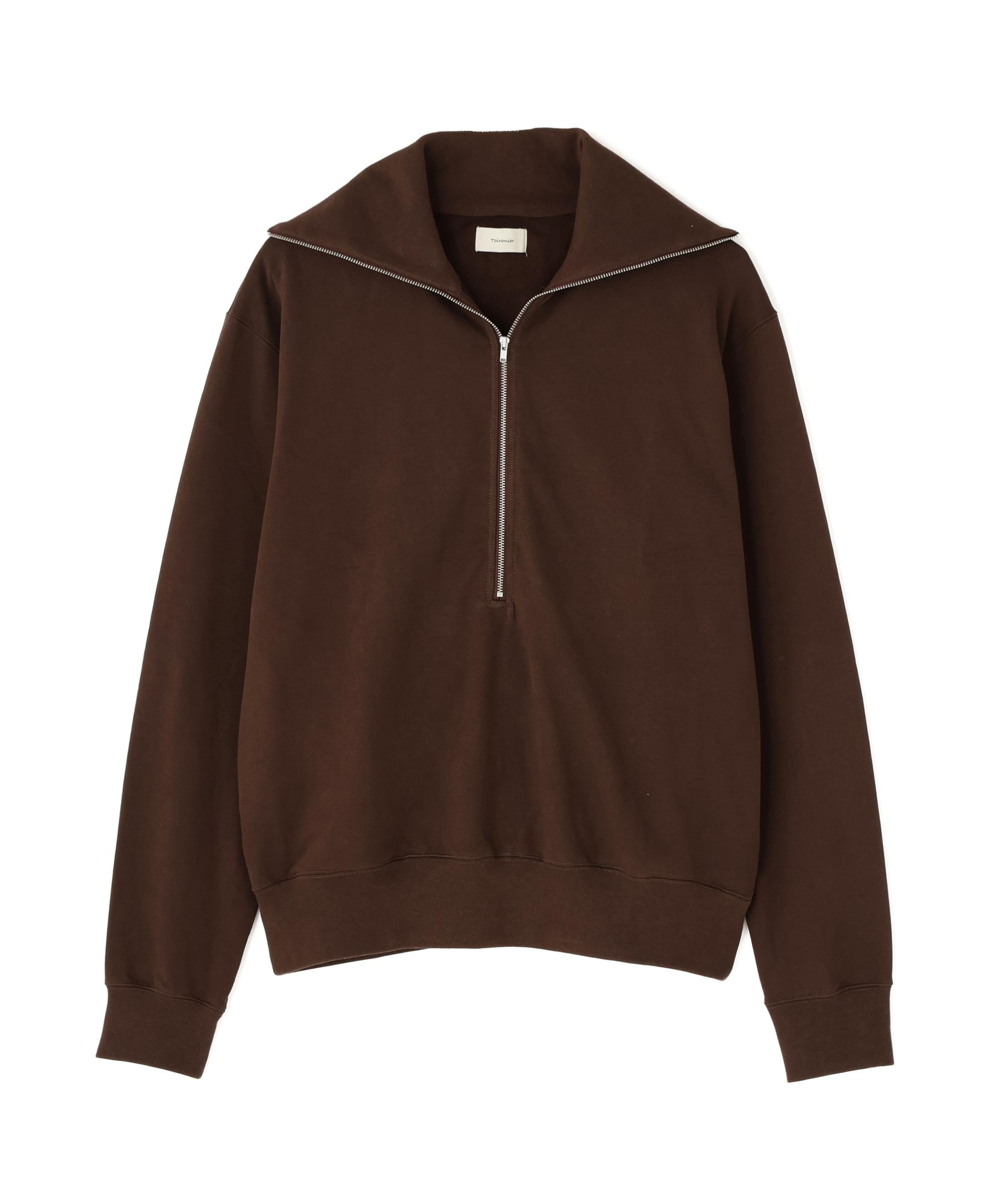 Toironier/トワロニエ/Half Zip Sweat Shirts ブラウン