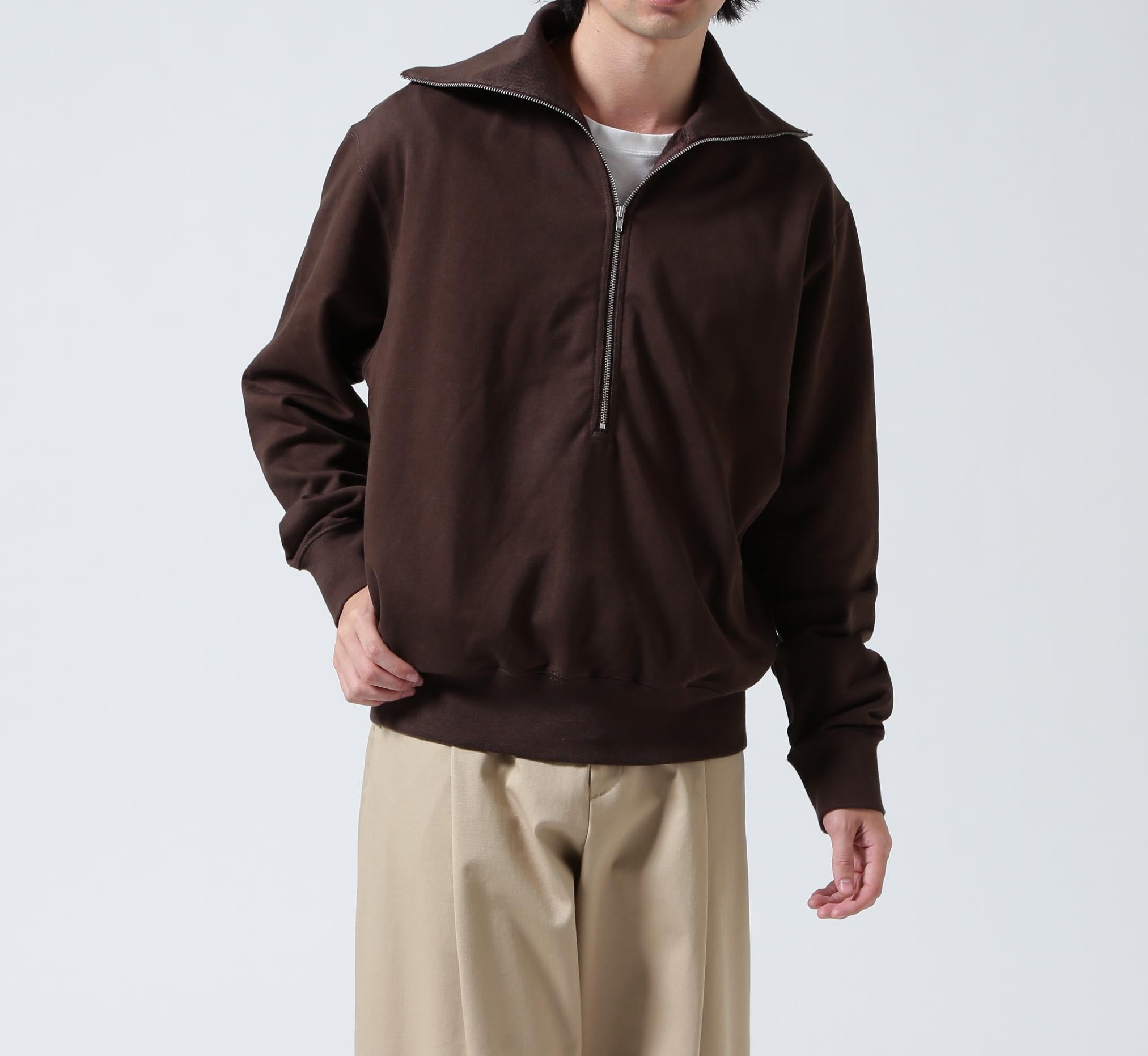 Toironier/トワロニエ/Half Zip Sweat Shirts ブラウン