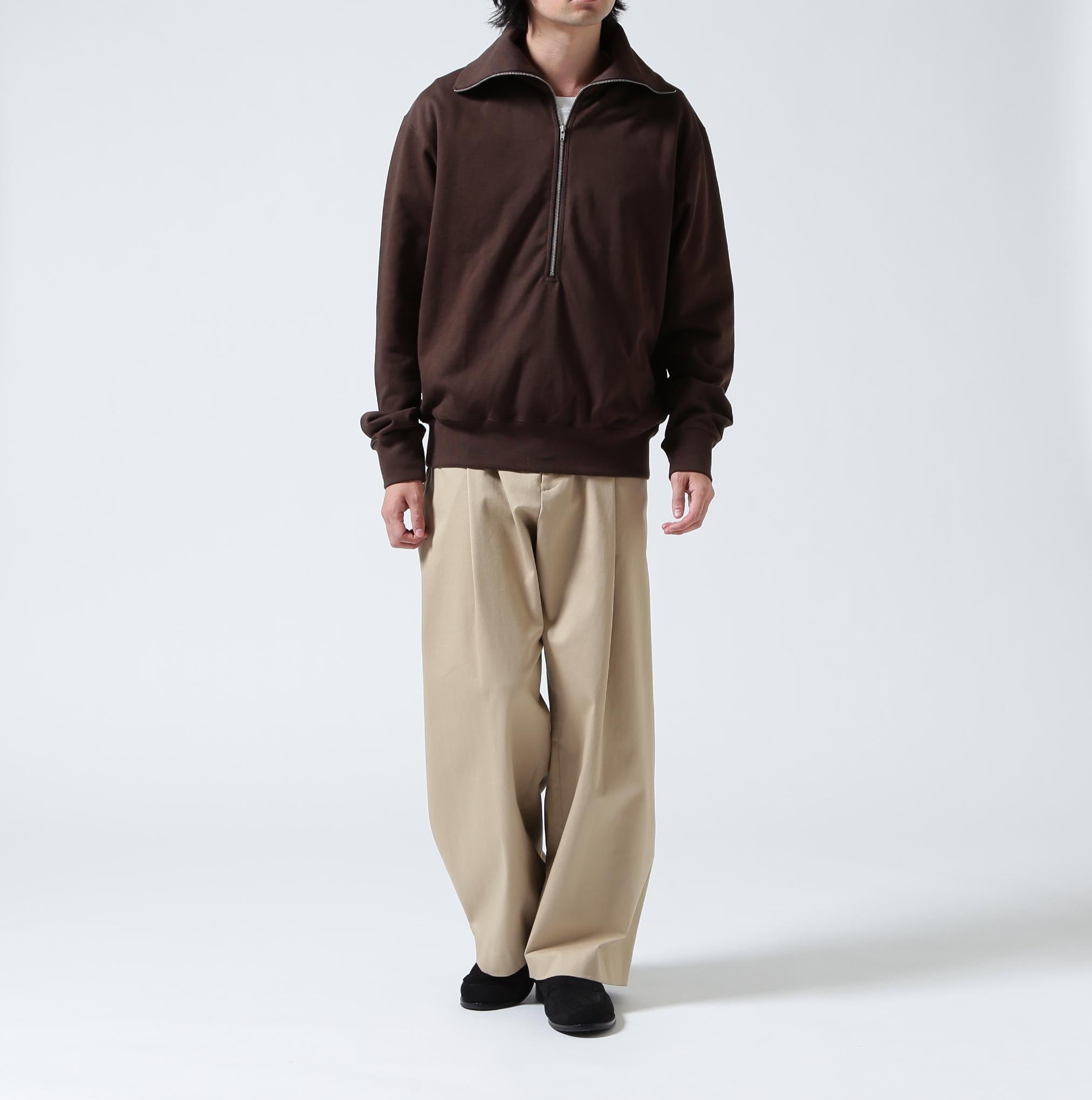 Toironier/トワロニエ/Half Zip Sweat Shirts ブラウン