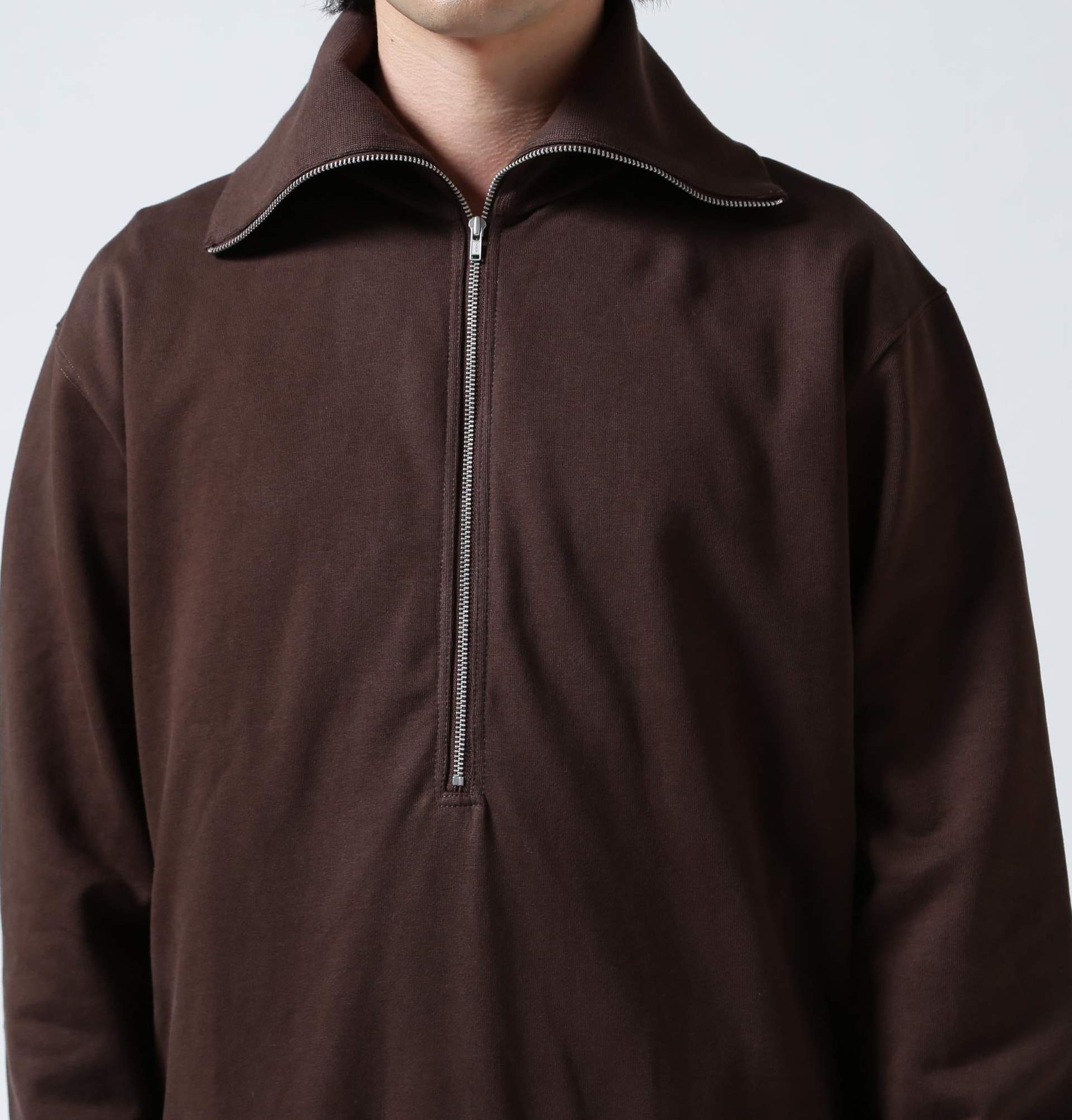 Toironier/トワロニエ/Half Zip Sweat Shirts ブラウン