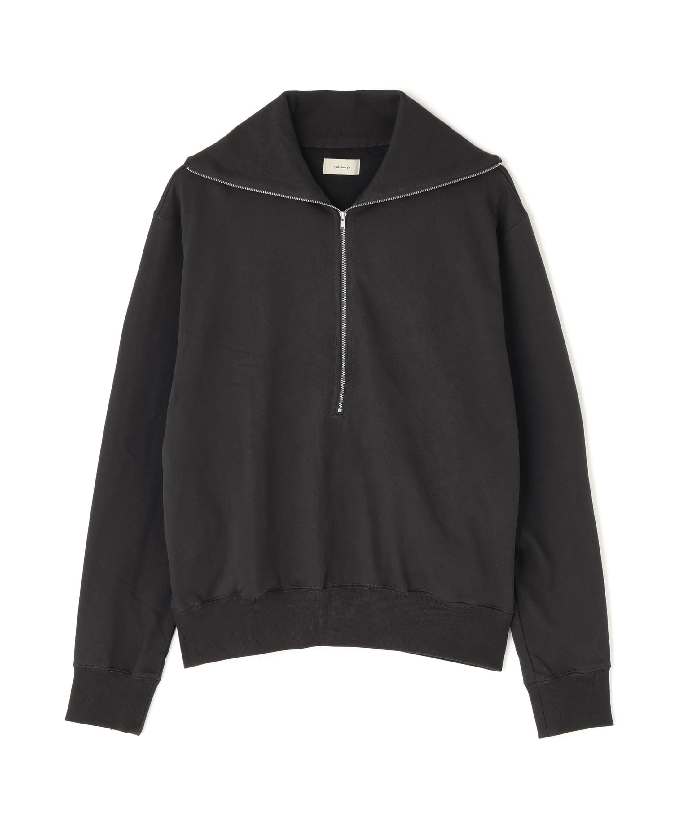 Toironier/トワロニエ/Half Zip Sweat Shirts チャコール