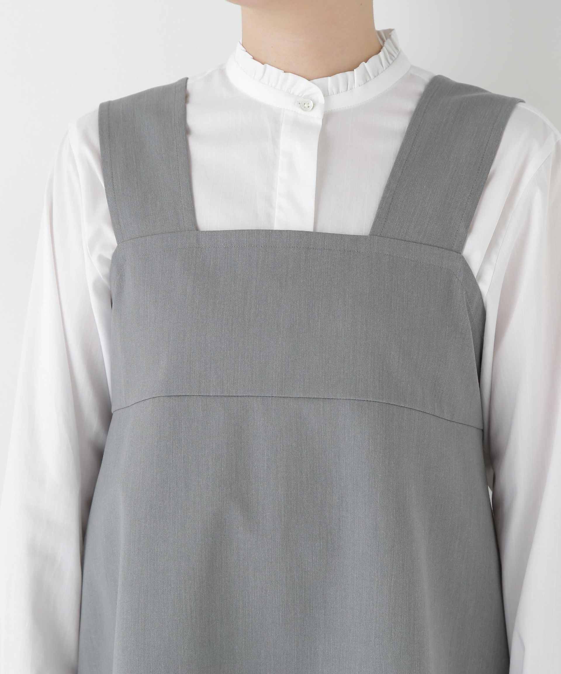 ストレッチビスチェセットアップ ライトグレー