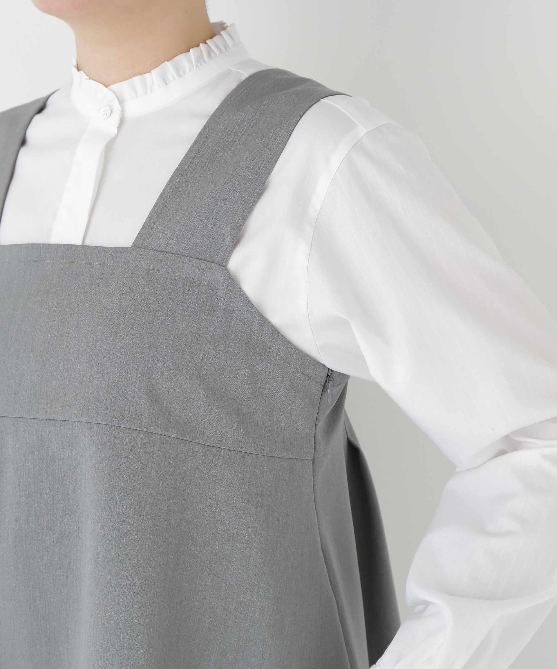 ストレッチビスチェセットアップ ライトグレー