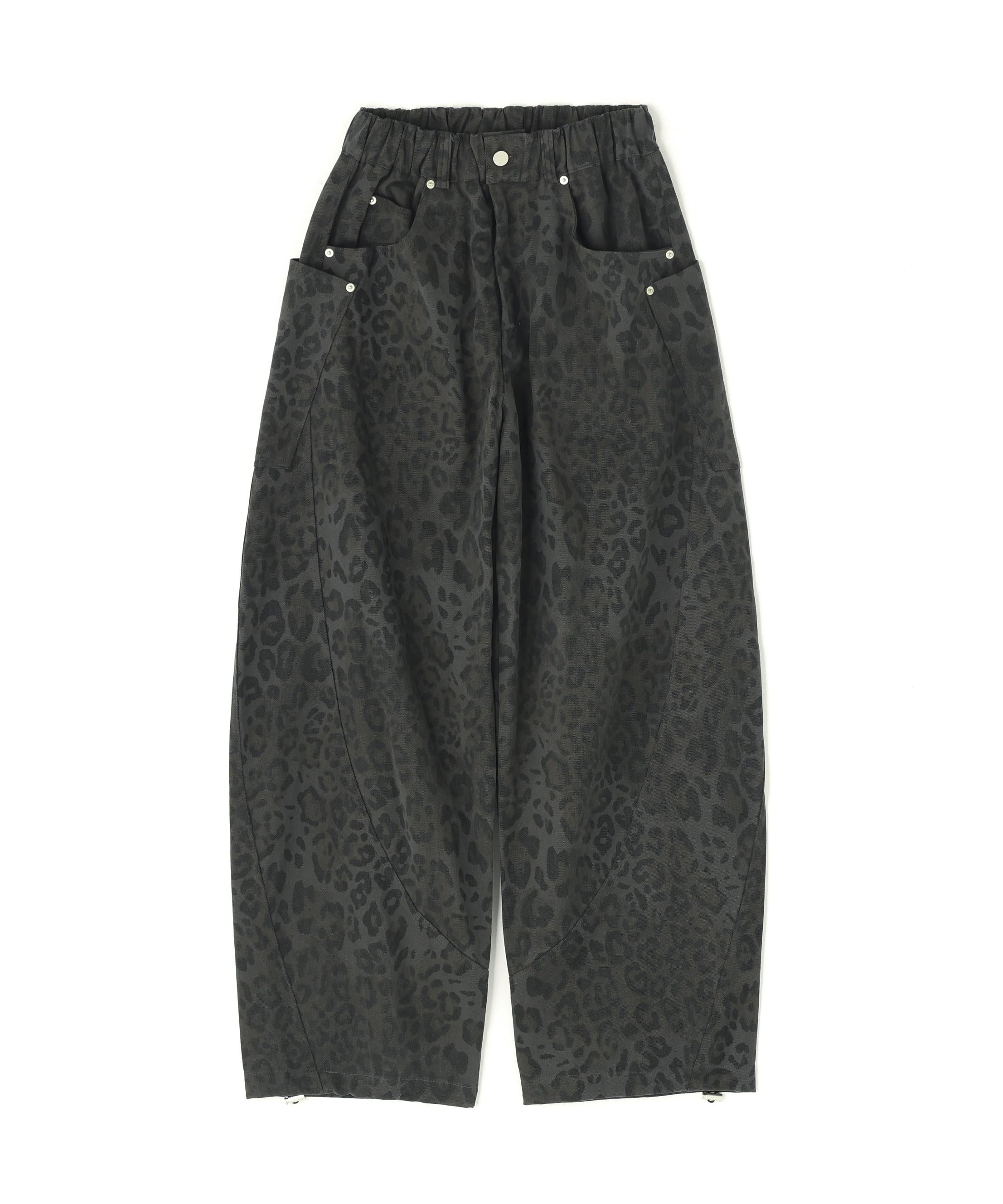 SIS/エスアイエス/Leopard Wide Pants ブラック