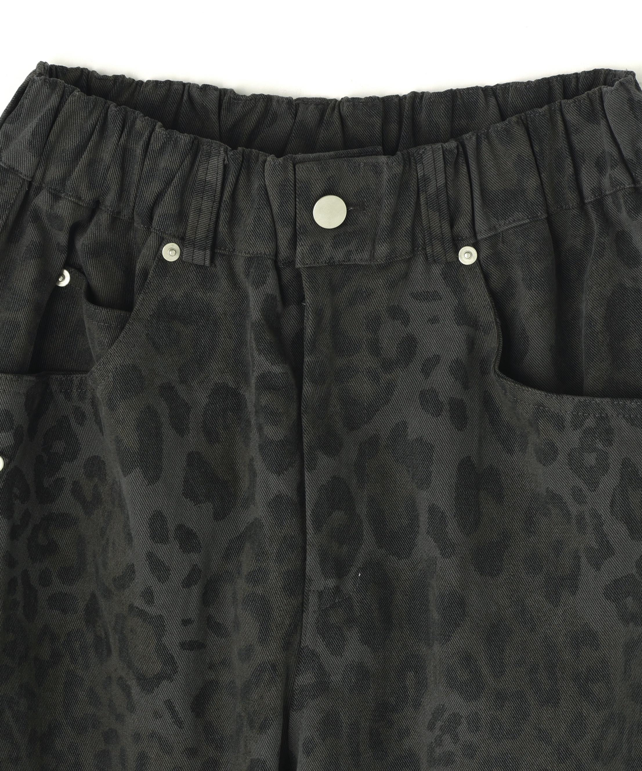SIS/エスアイエス/Leopard Wide Pants ブラック