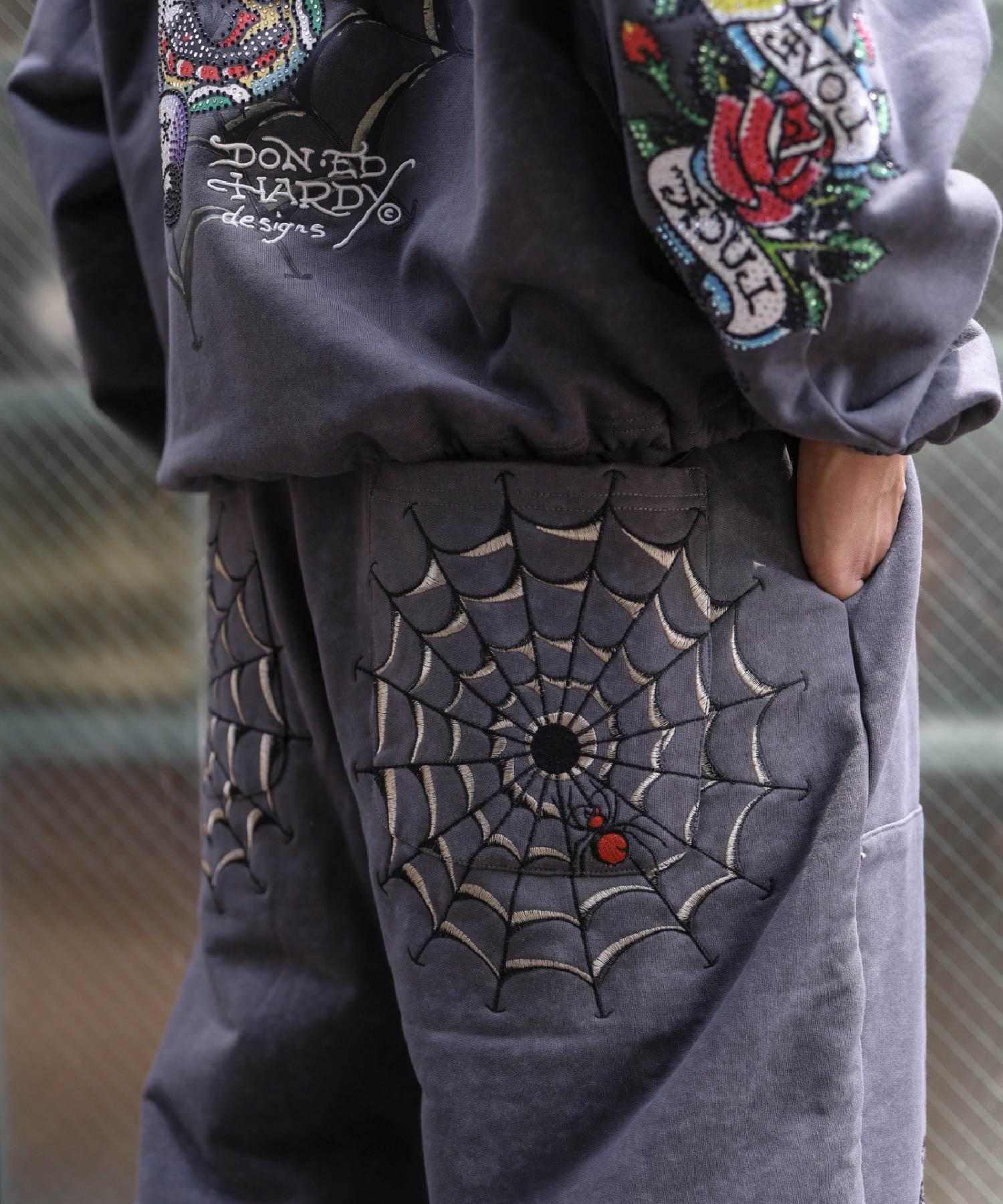 FR(13)NDS × Ed Hardy/フレンズ × エド・ハーディ/コラボ ダブルニースウェットパンツ グレー