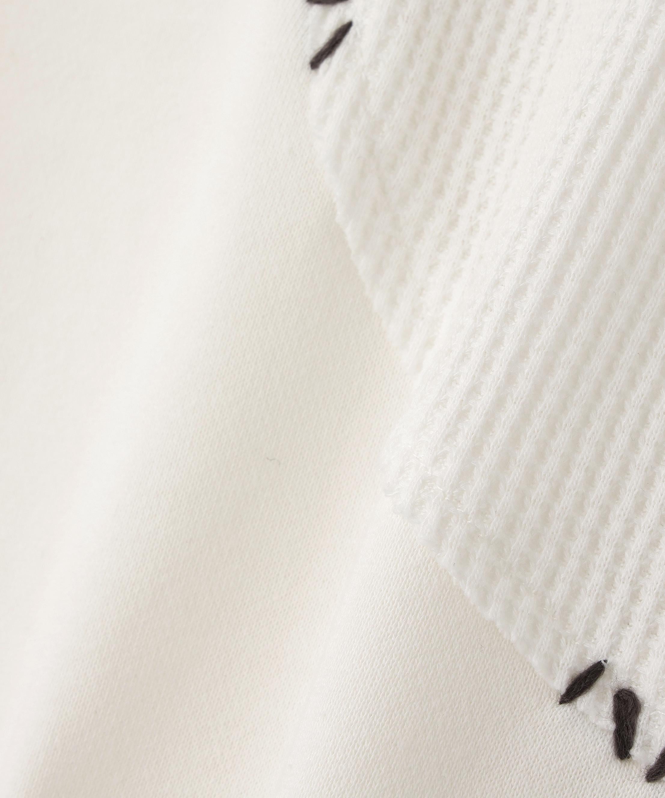 AULA AILA/アウラアイラ/別注ステッチデザインプルオーバー オフホワイト3