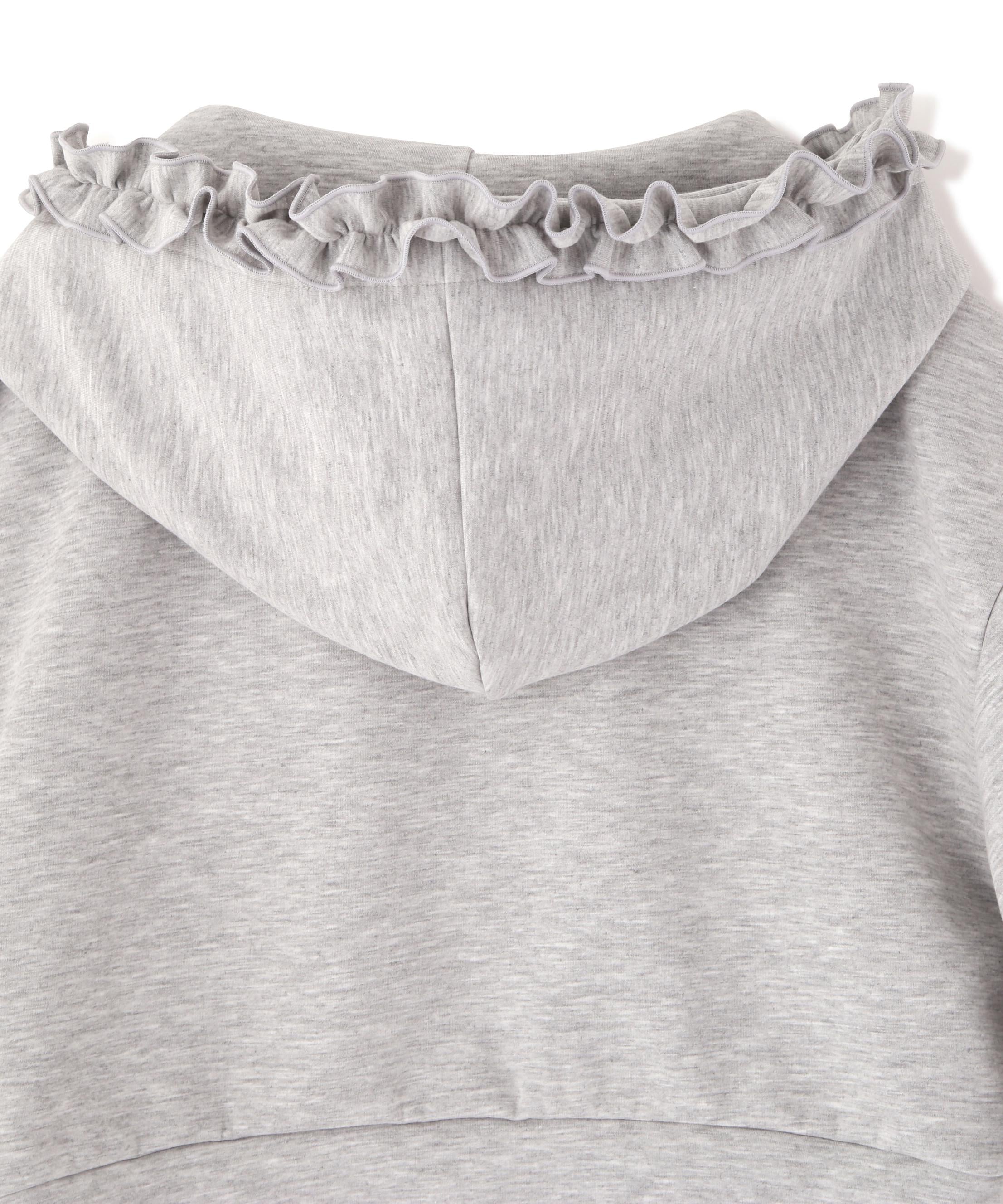 ダイバーセットアップ フリルパーカー グレー