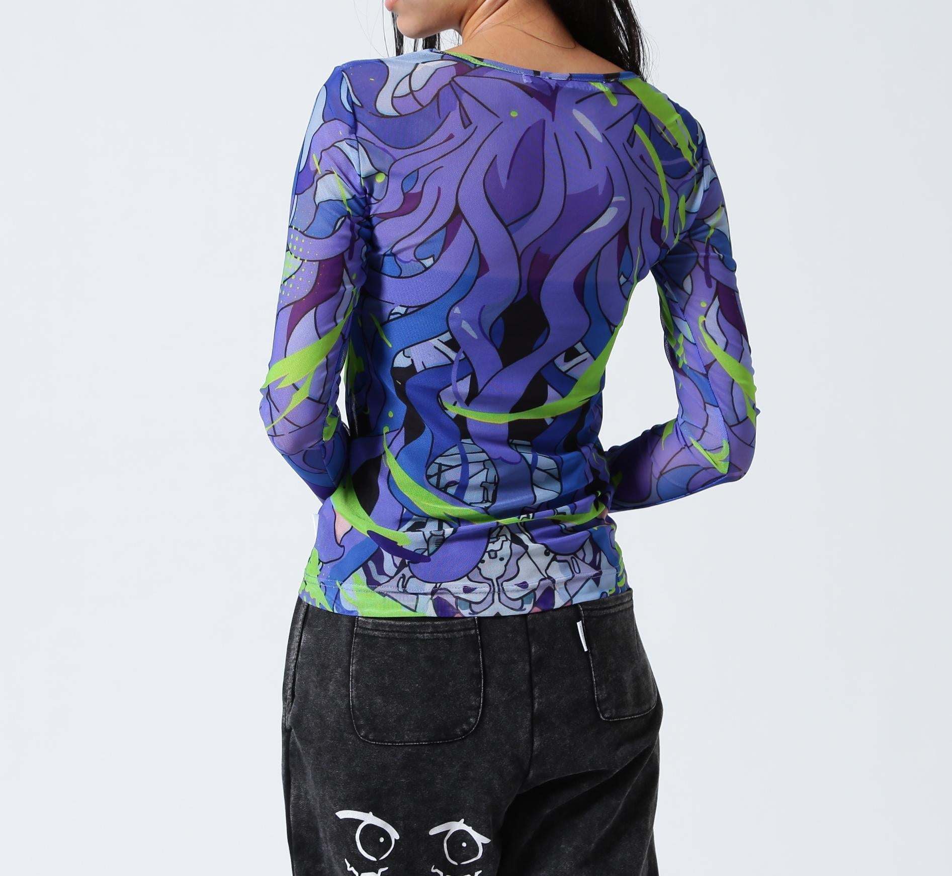 ANNA SUI NYC/アナ スイ エヌワイシー/『×寺田てら』TERAシアートップス ブルー