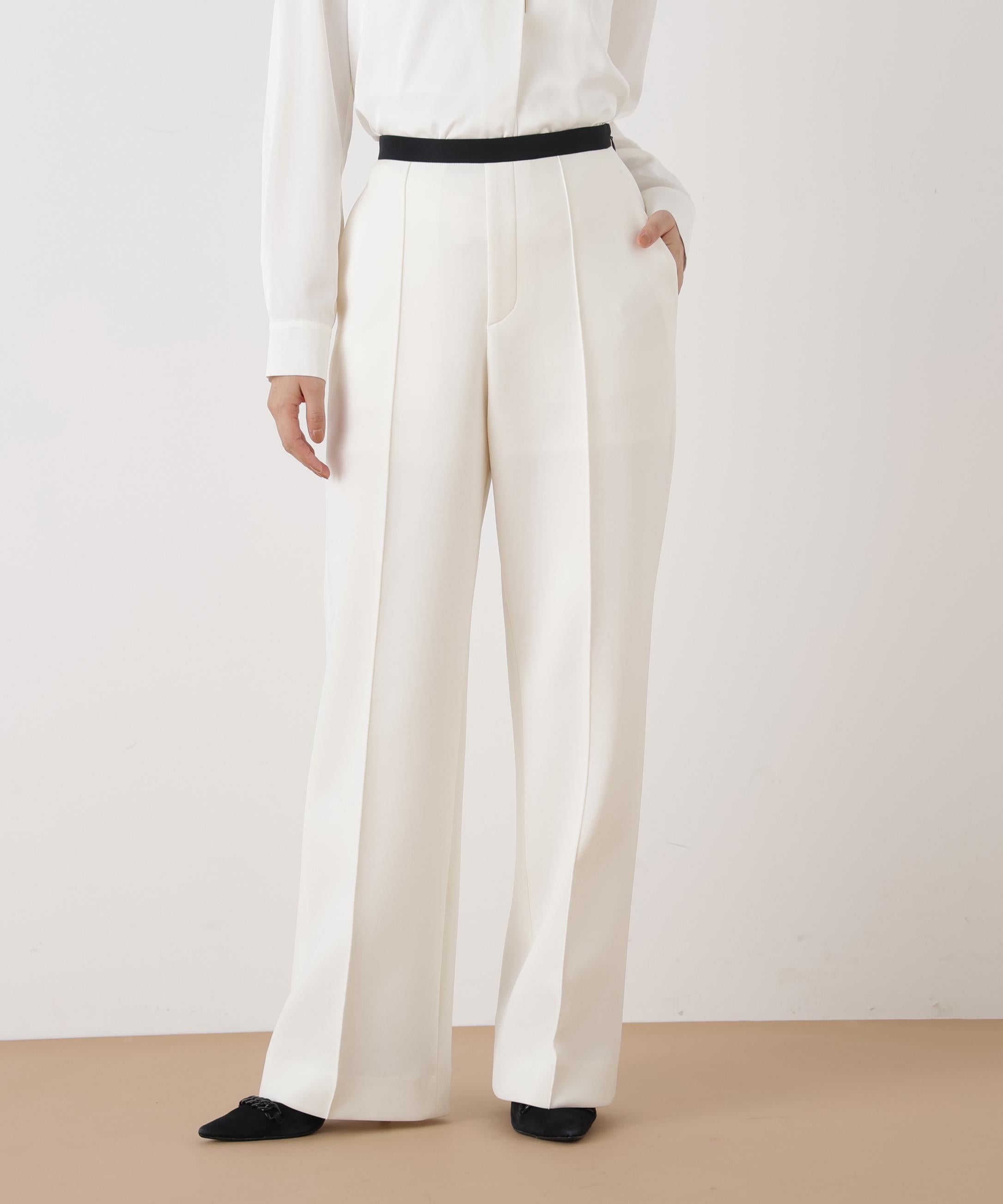 ◆ピンタックダンボールパンツ エクリュ1