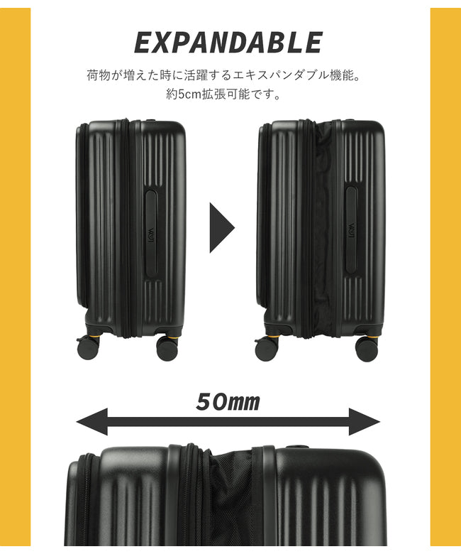 ファイブレイクス アンド エムティー 5LAKES&MT 5LAKES&MT ファイブレイクス スーツケース Mサイズ 45L/54L 拡張 C-GEAR 310-4021 (ガンメタル) ガンメタル