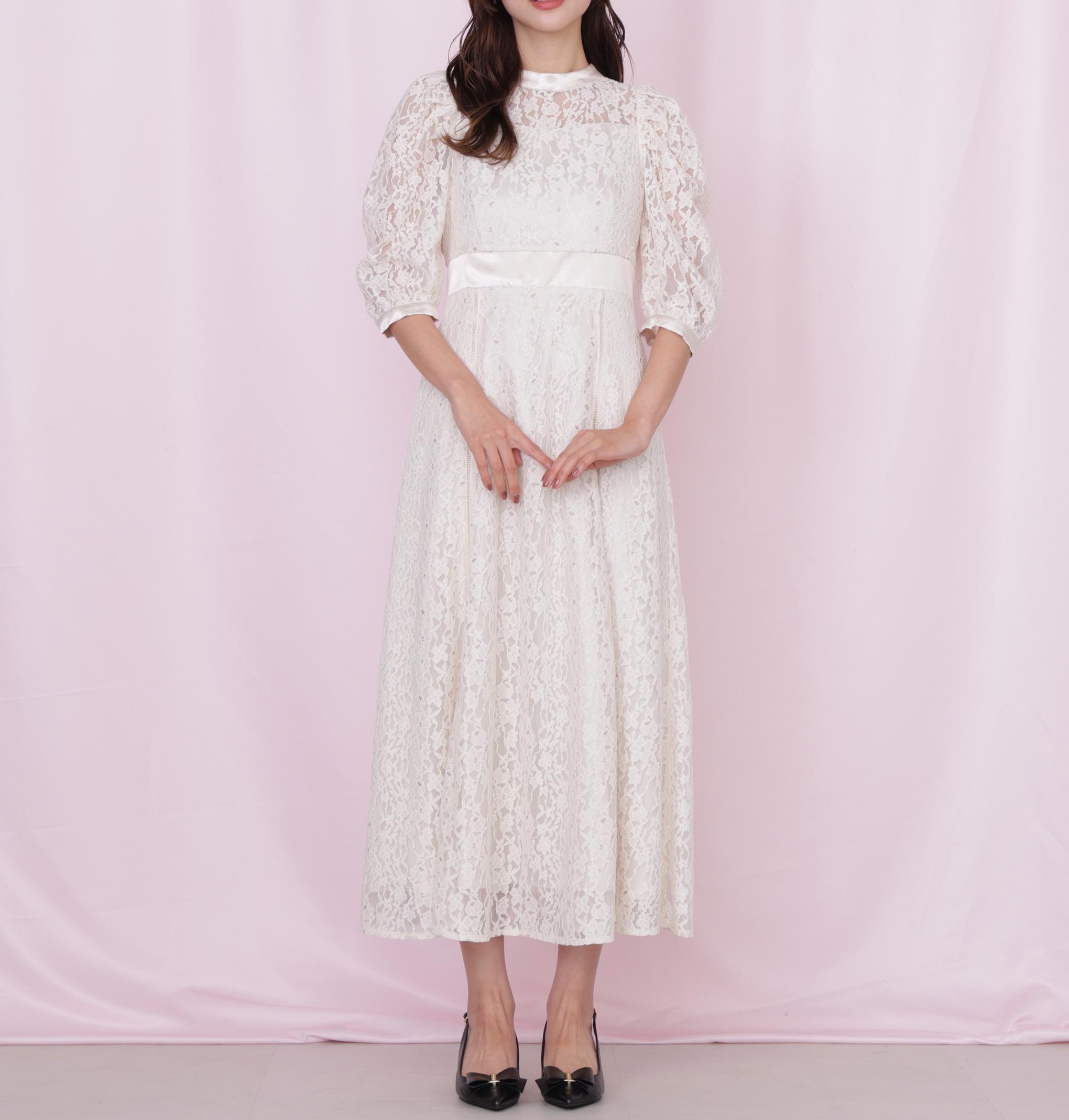 レースワンピース ホワイト