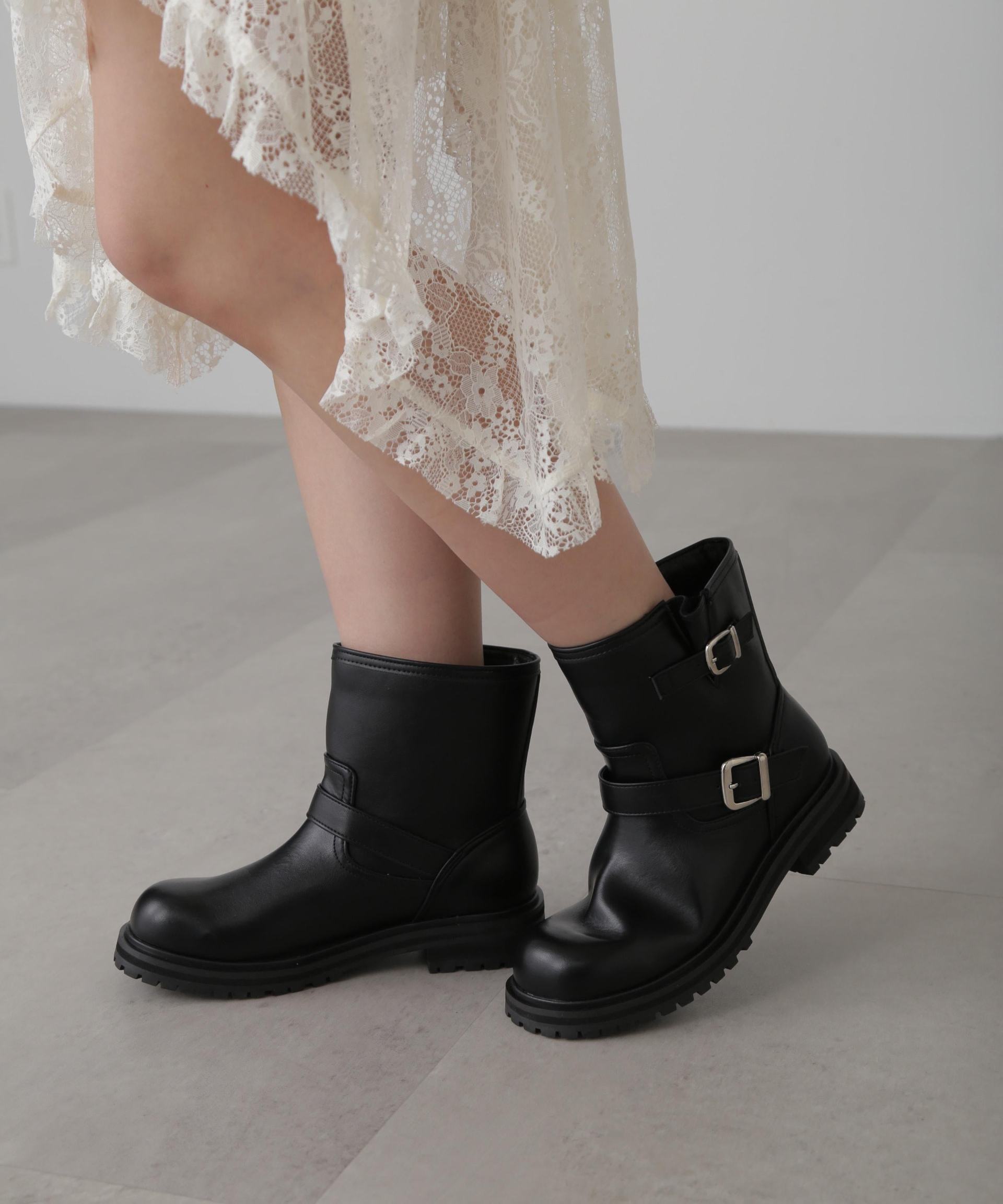 エンジニアブーツ ブラック