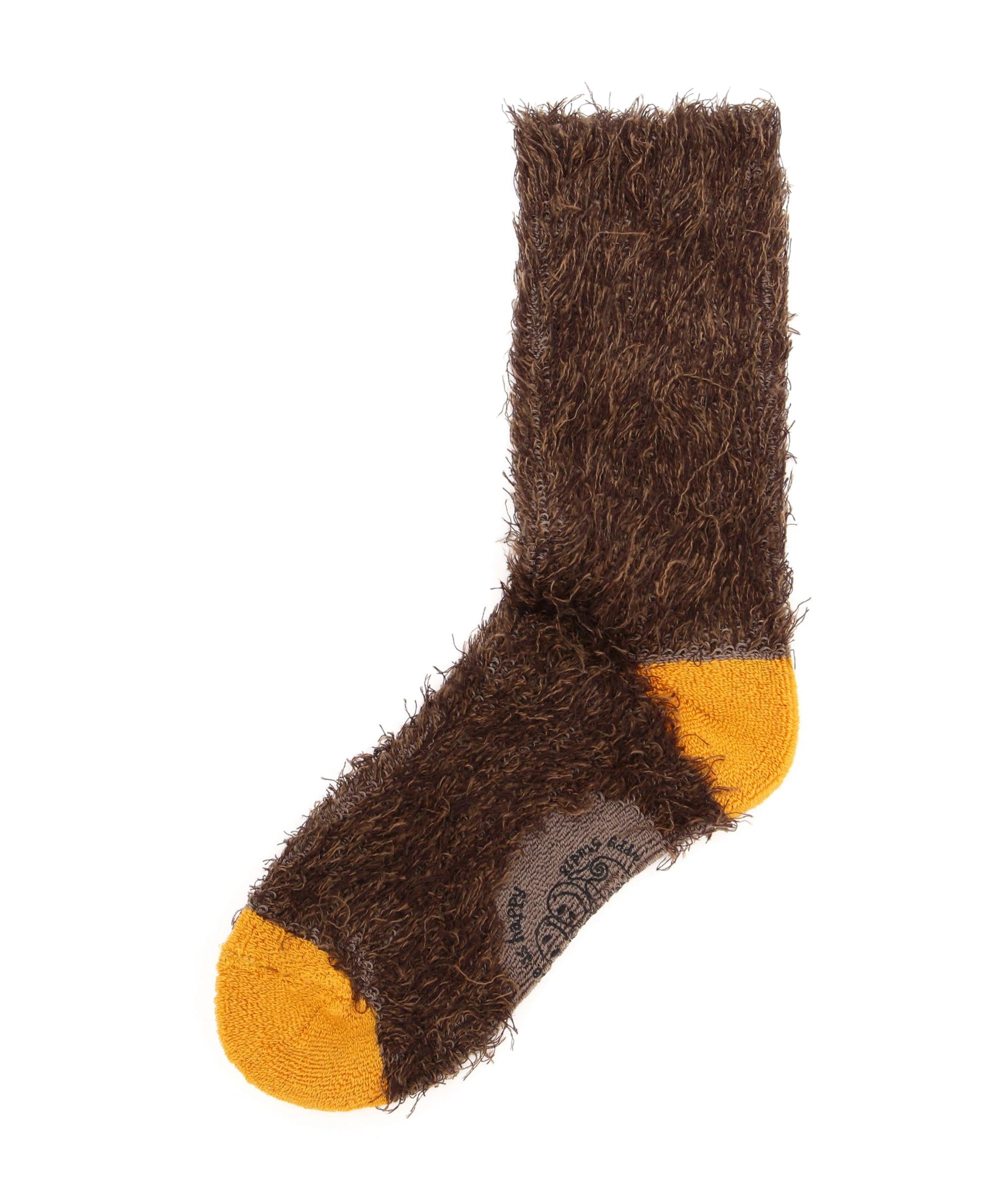 The Make Happy Studio×Leh/ザメイクハッピーストゥディオ×レー/HAPPY MONSTER SOX ブラウン