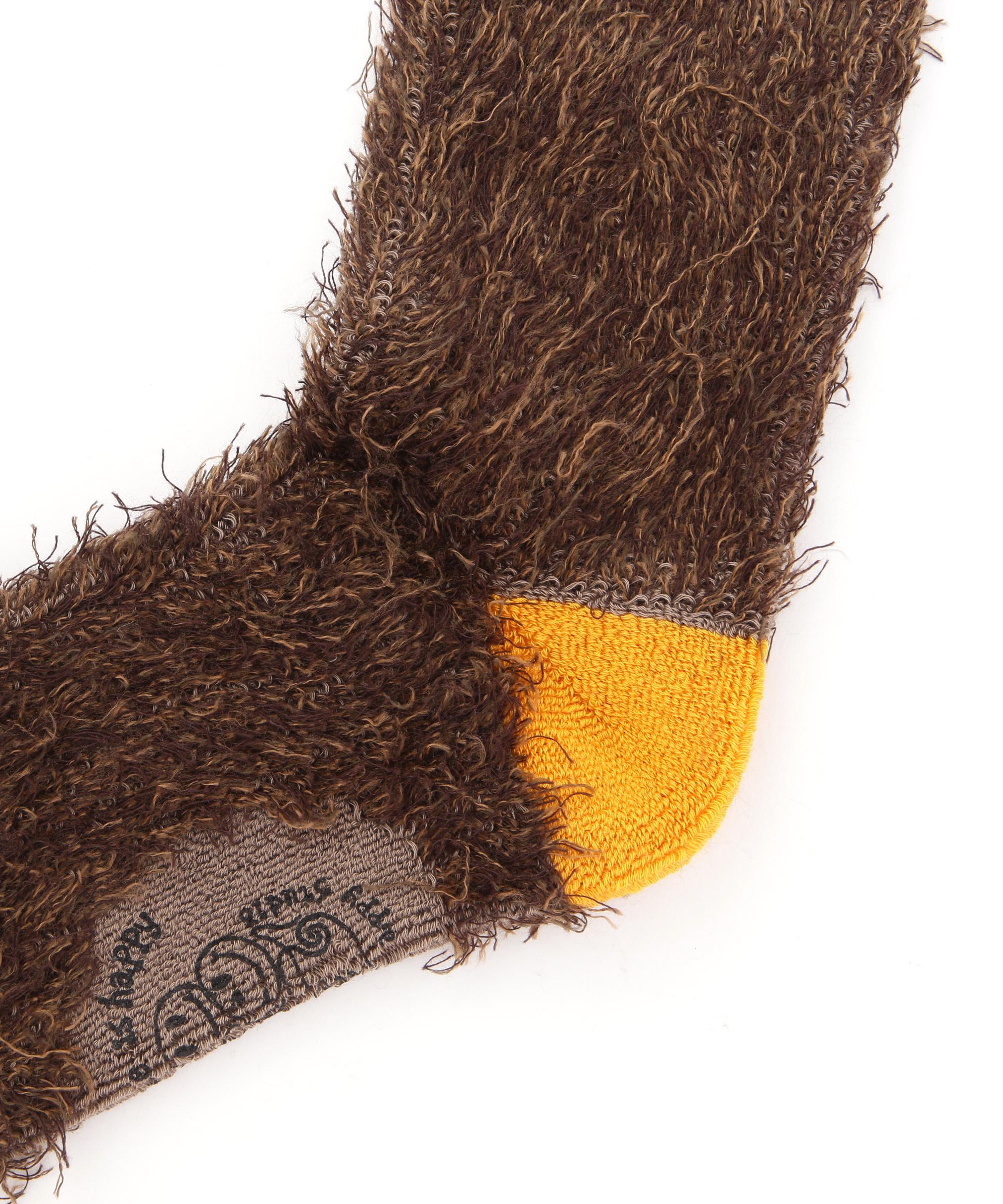 The Make Happy Studio×Leh/ザメイクハッピーストゥディオ×レー/HAPPY MONSTER SOX ブラウン