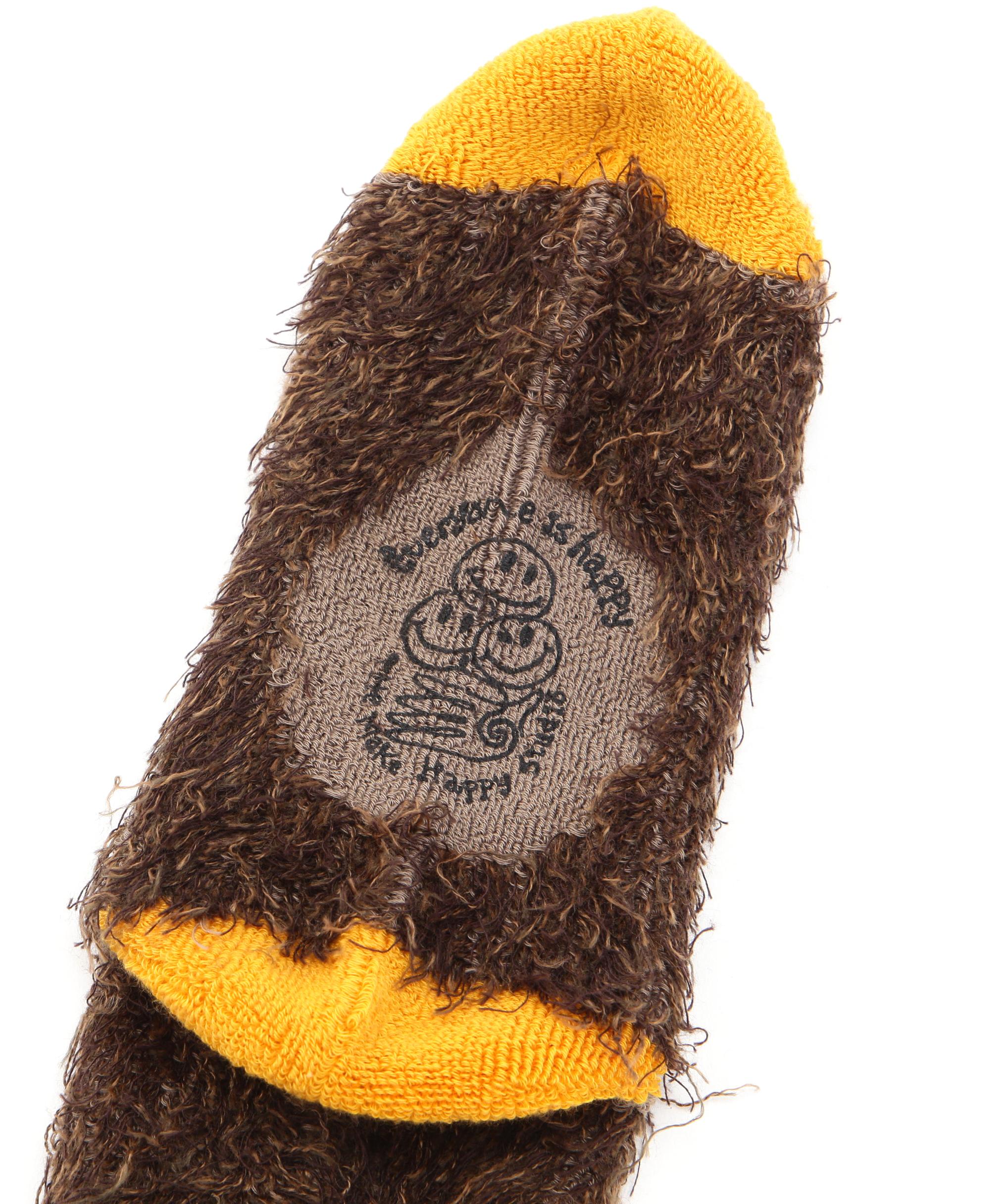 The Make Happy Studio×Leh/ザメイクハッピーストゥディオ×レー/HAPPY MONSTER SOX ブラウン