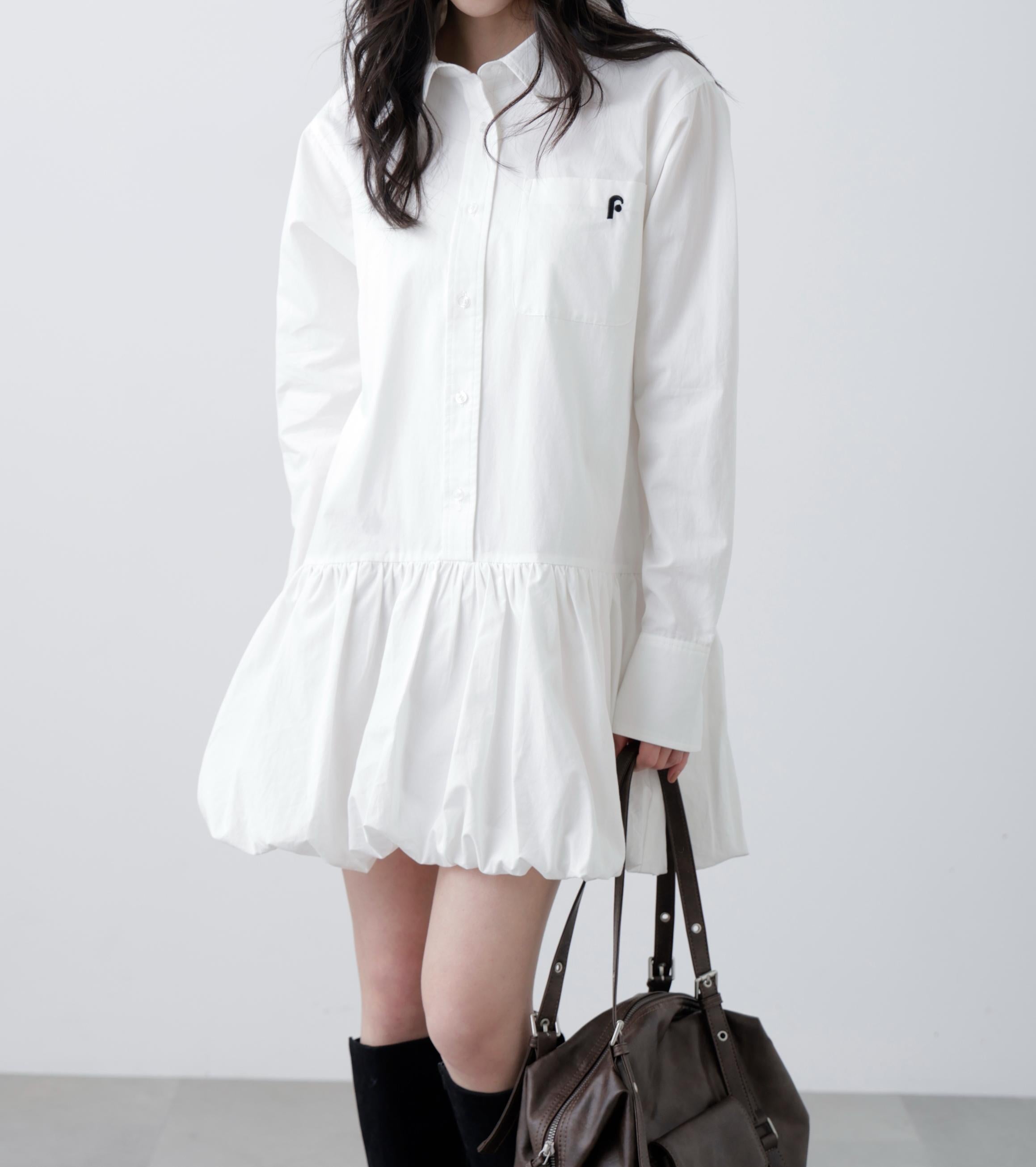 バルーンシャツミニワンピース オフ
