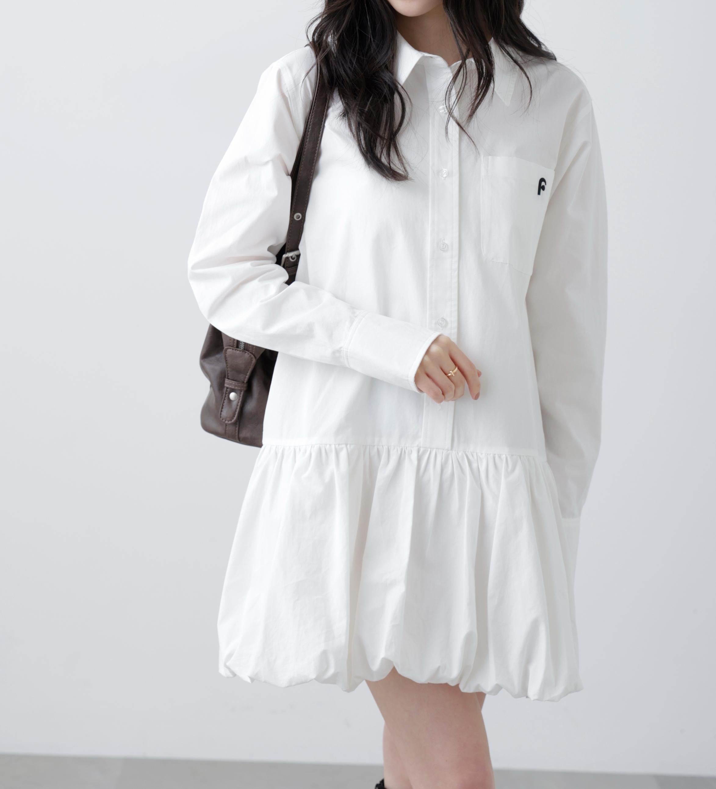 バルーンシャツミニワンピース オフ