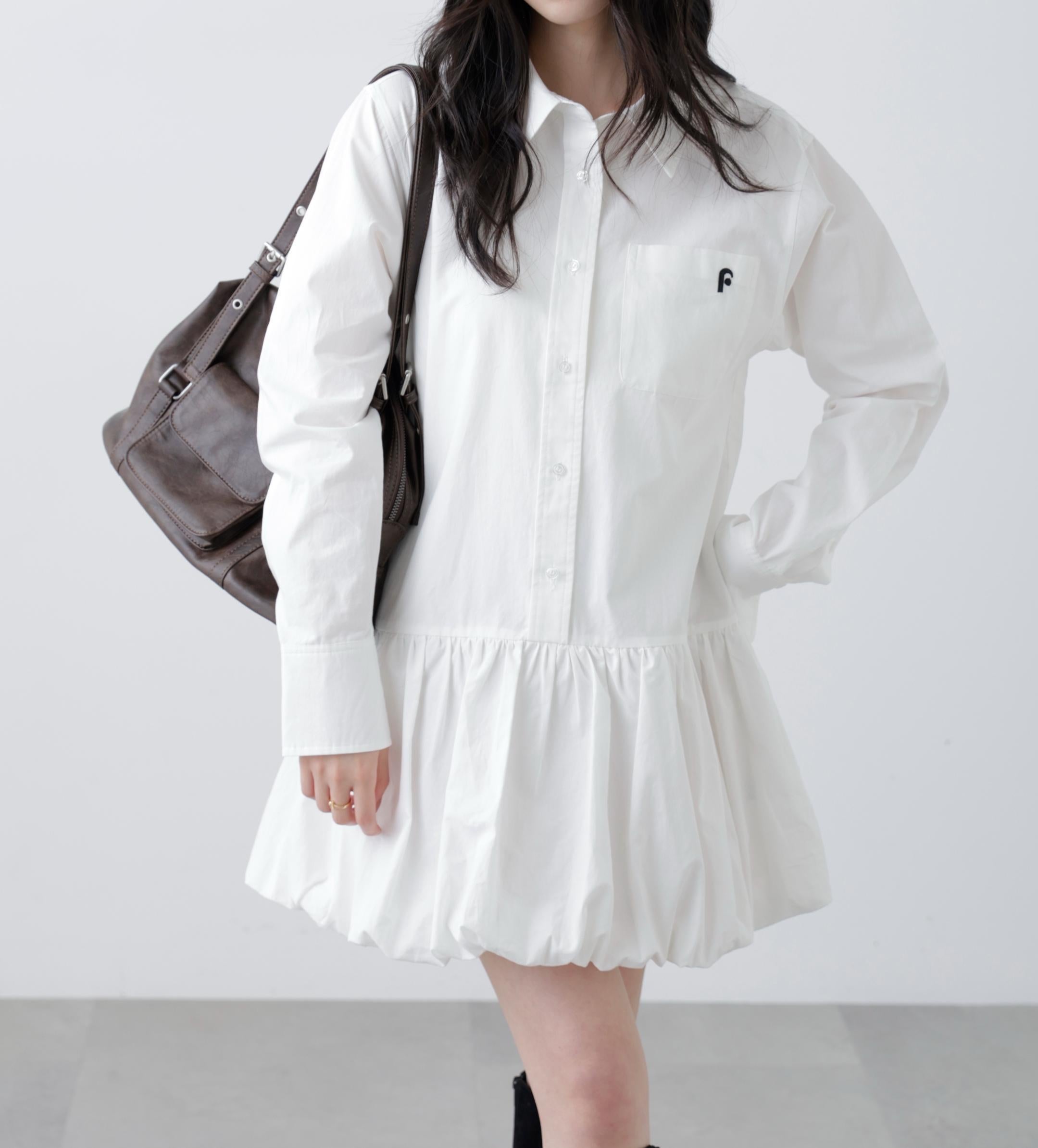 バルーンシャツミニワンピース オフ