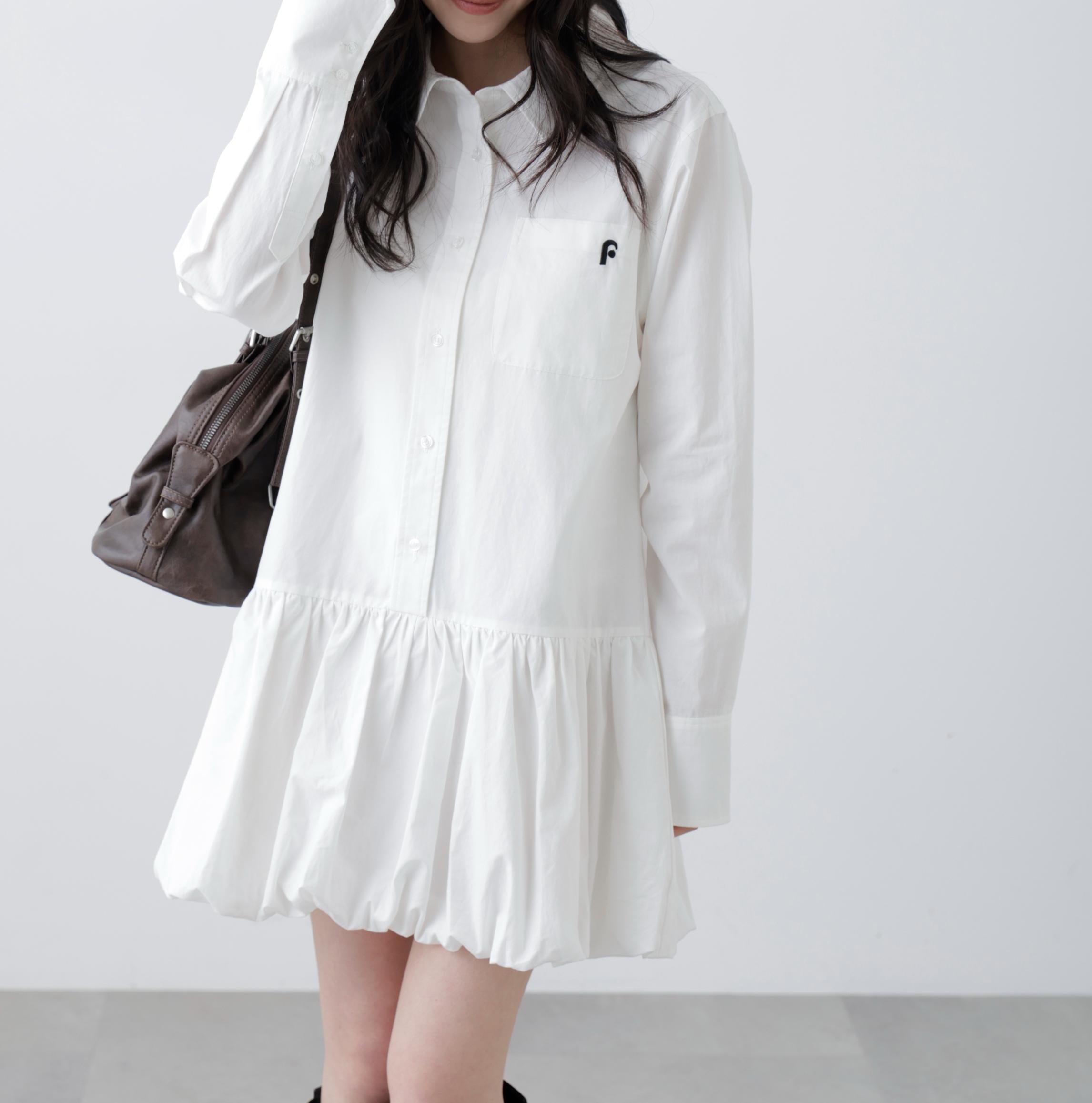 バルーンシャツミニワンピース オフ