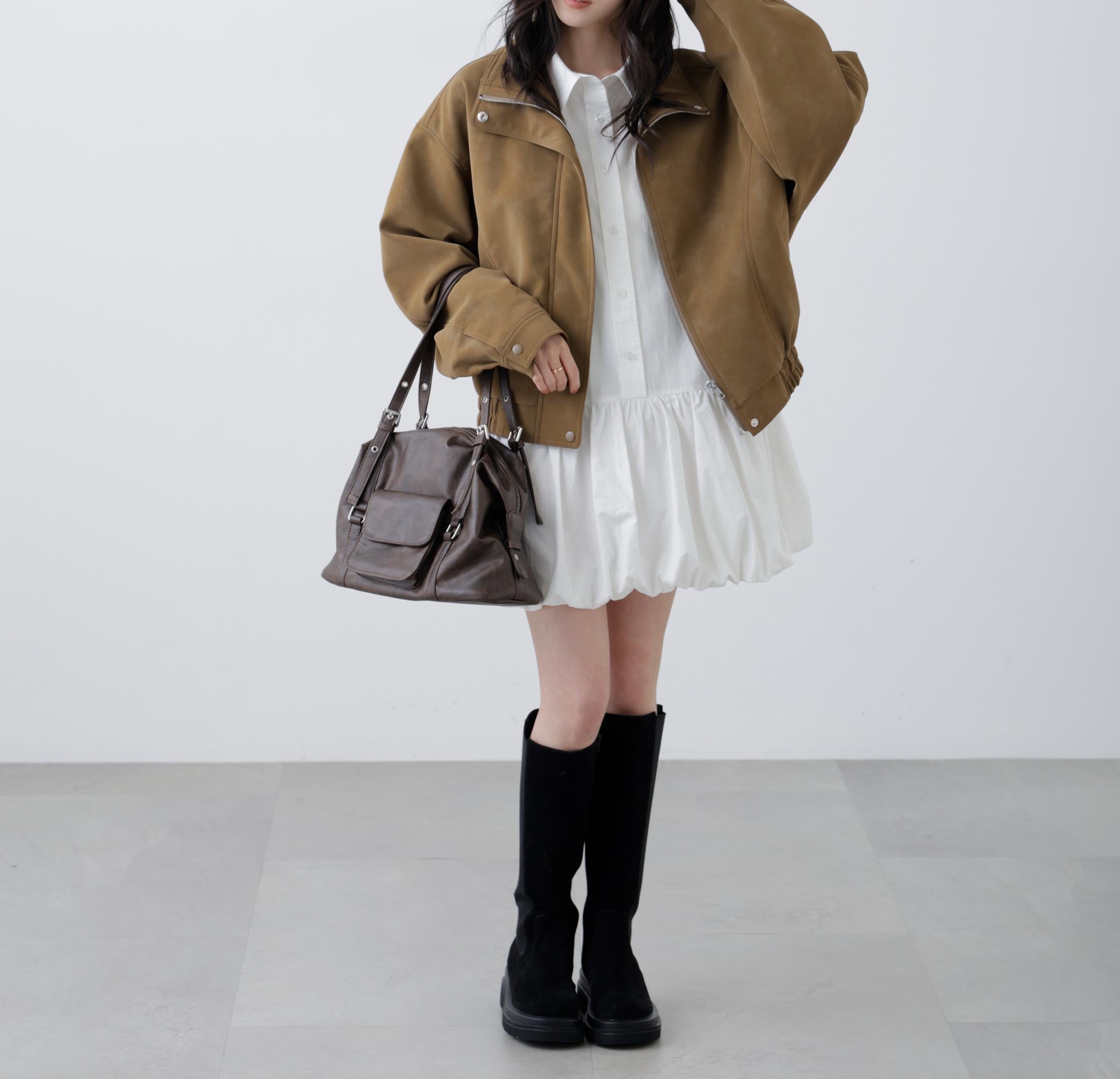 バルーンシャツミニワンピース オフ