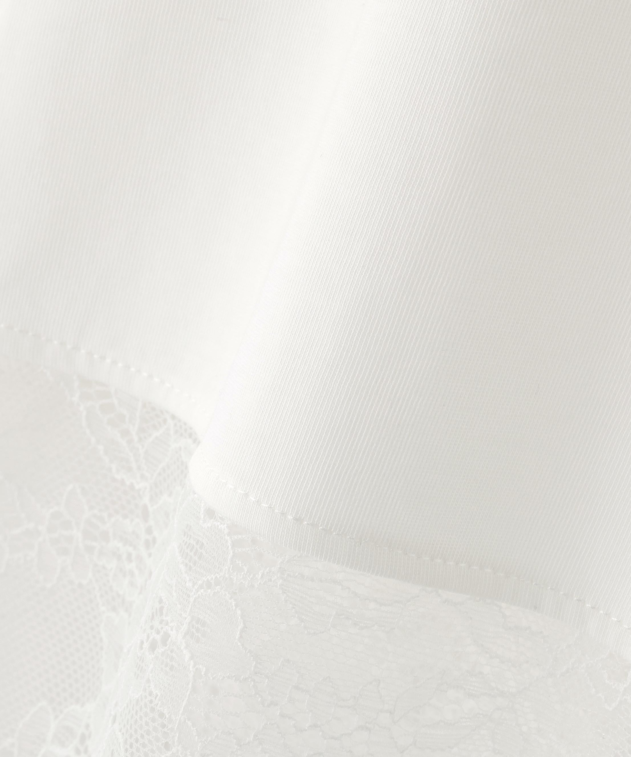 レースドッキングカットソー オフホワイト1