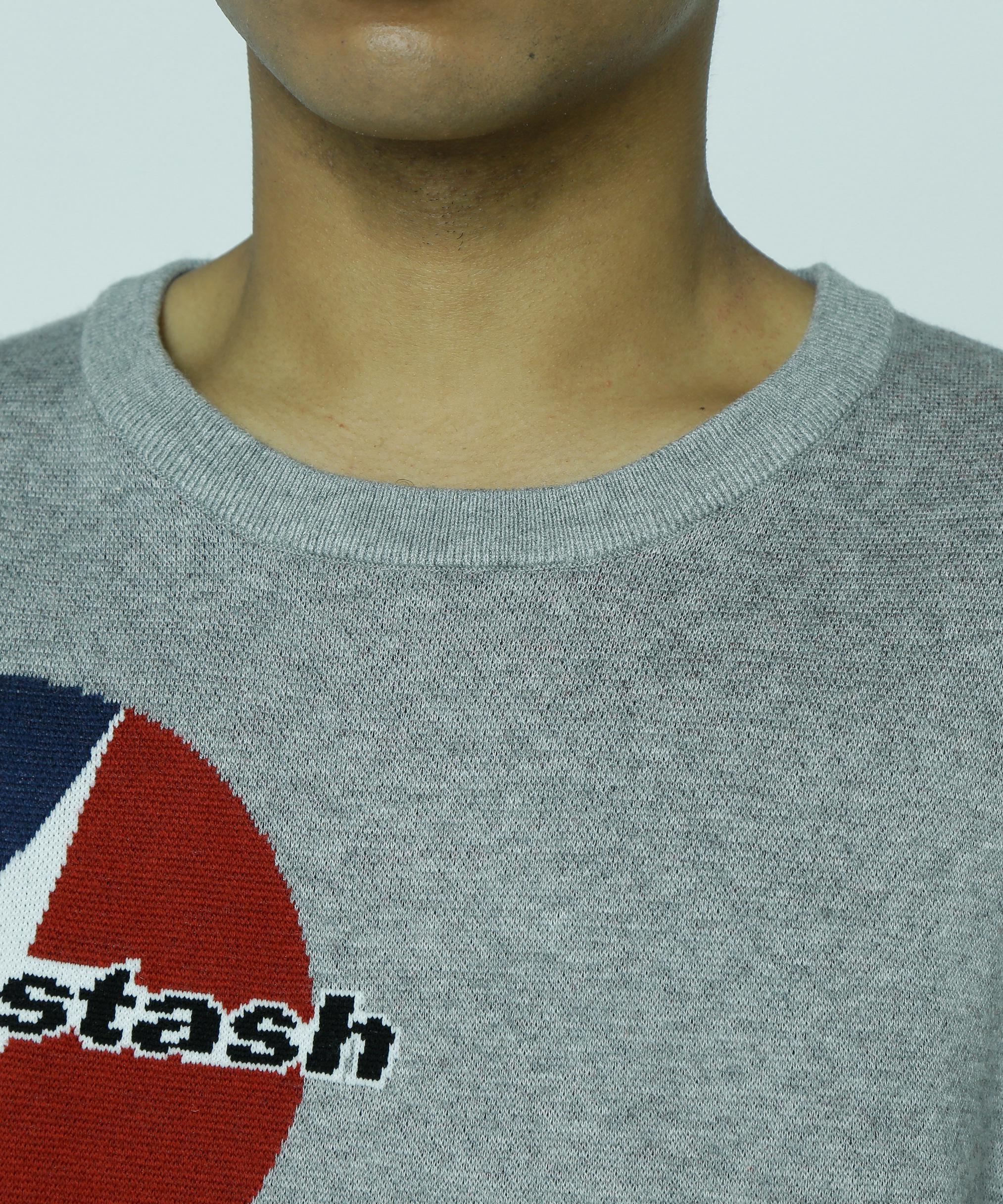 MANASTASH/MULTI CLASSIC LOGO CREWNECK KNIT グレー