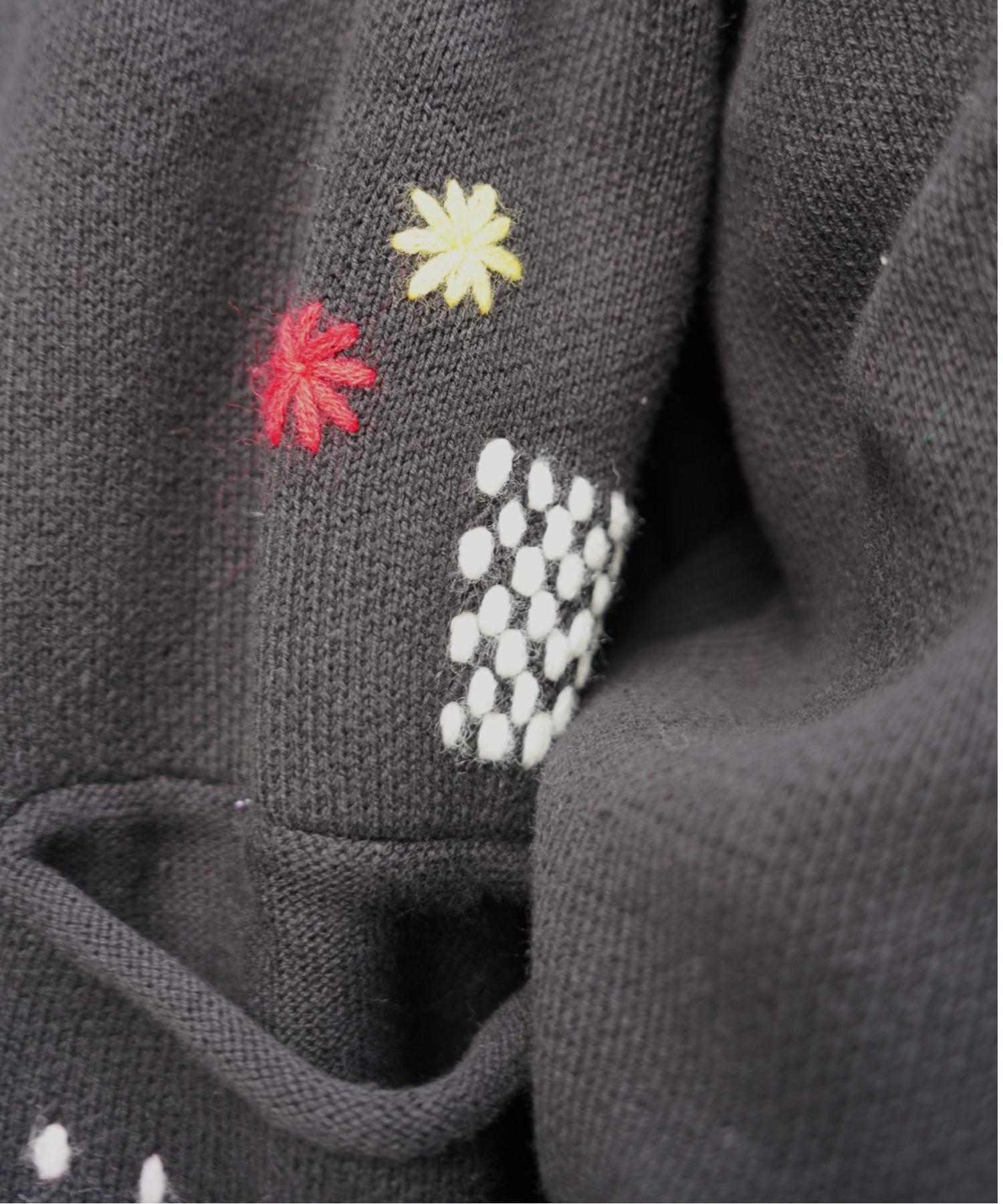 B omnivore/ビーオムニボー HAND STITCH CARDIGAN ハンドステッチカーディガン ブラック