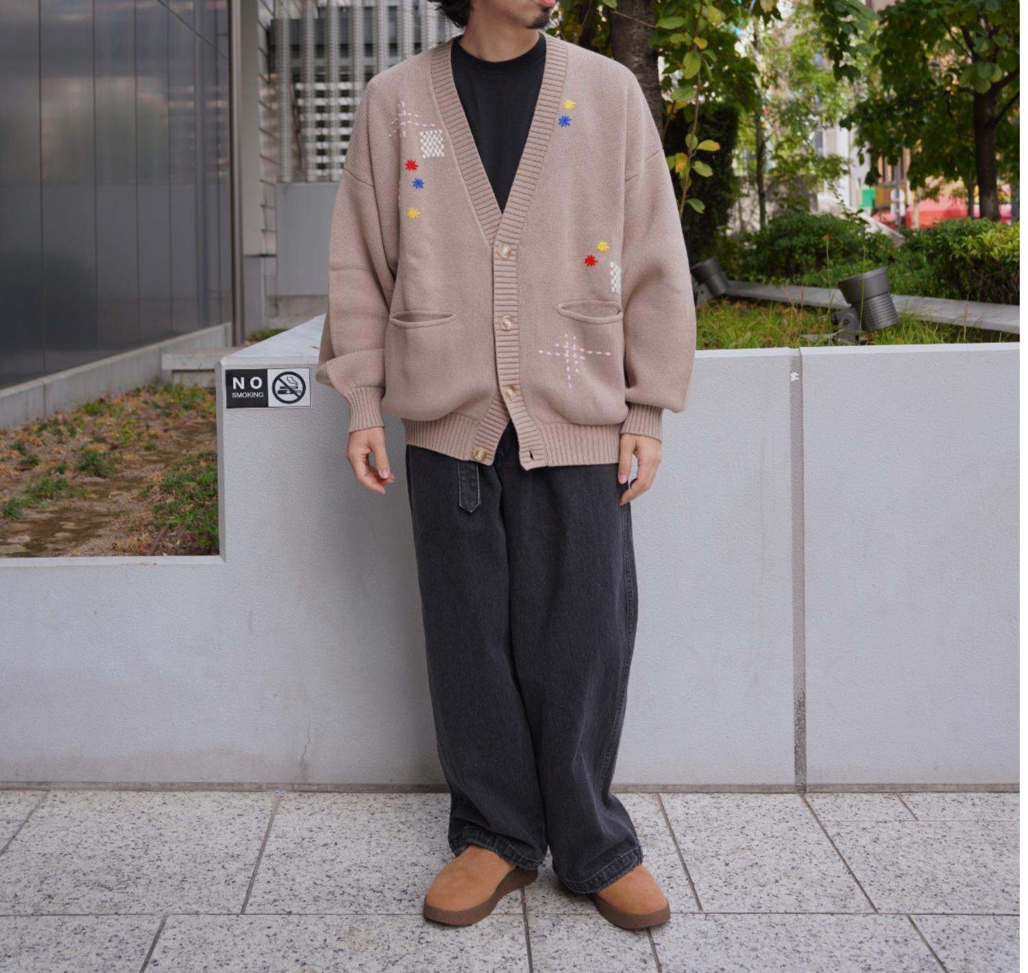 B omnivore/ビーオムニボー HAND STITCH CARDIGAN ハンドステッチカーディガン ベージュ