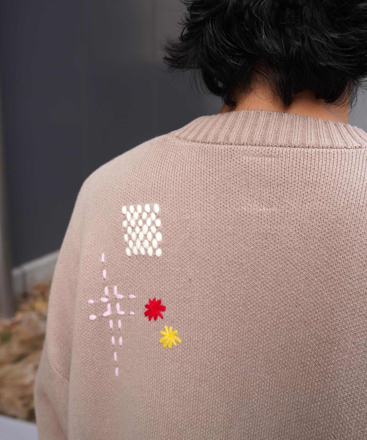 B omnivore/ビーオムニボー HAND STITCH CARDIGAN ハンドステッチカーディガン ベージュ