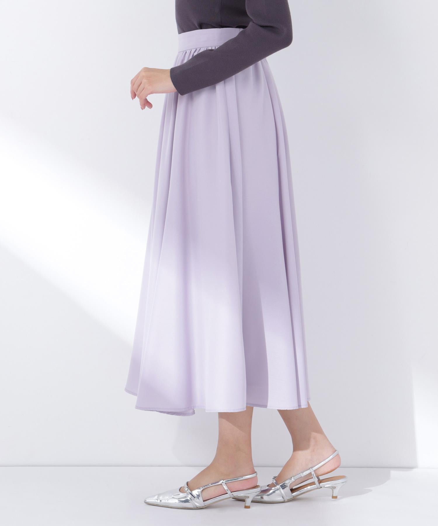 ふんわり春風フレアスカート ラベンダー