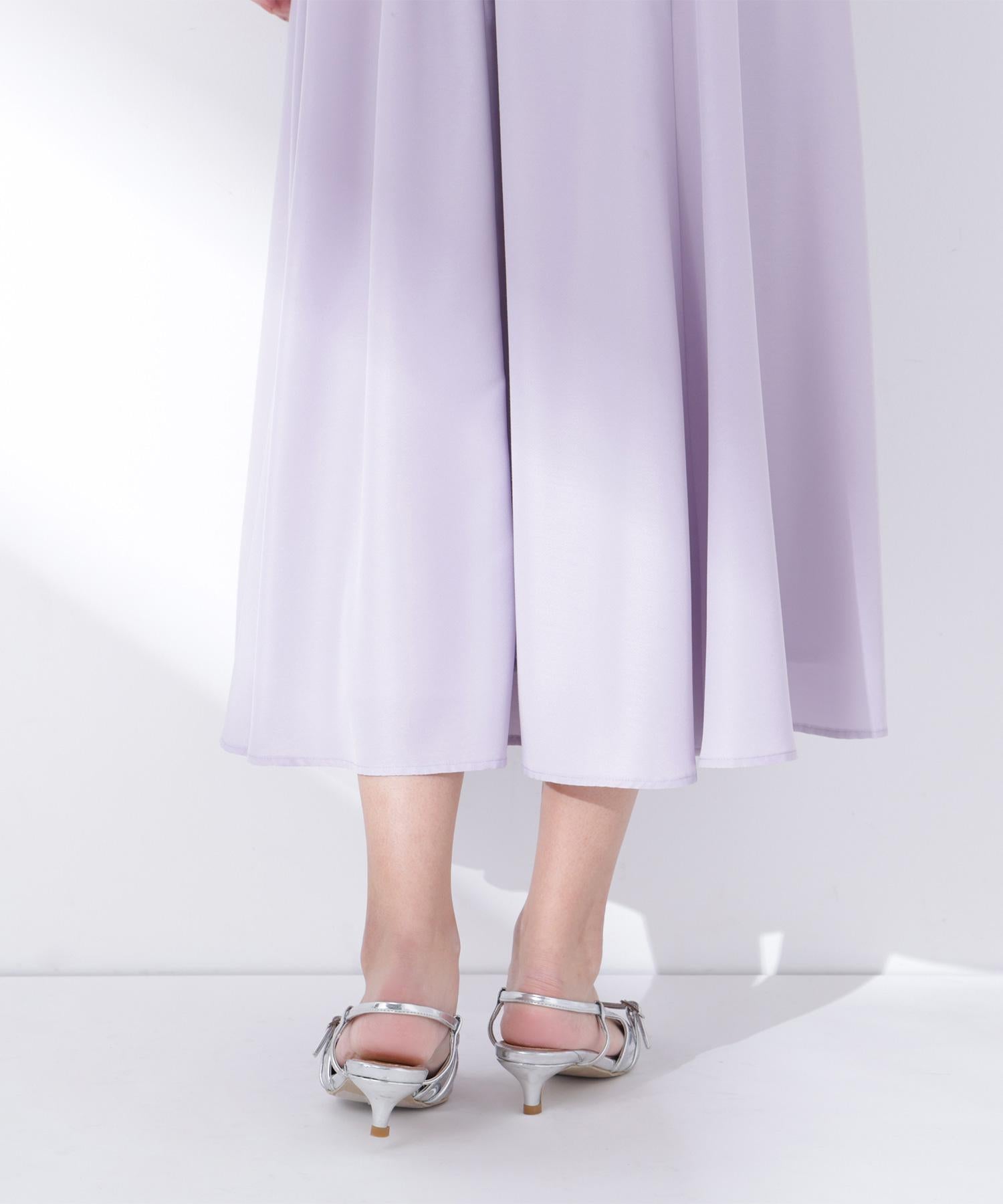 ふんわり春風フレアスカート ラベンダー