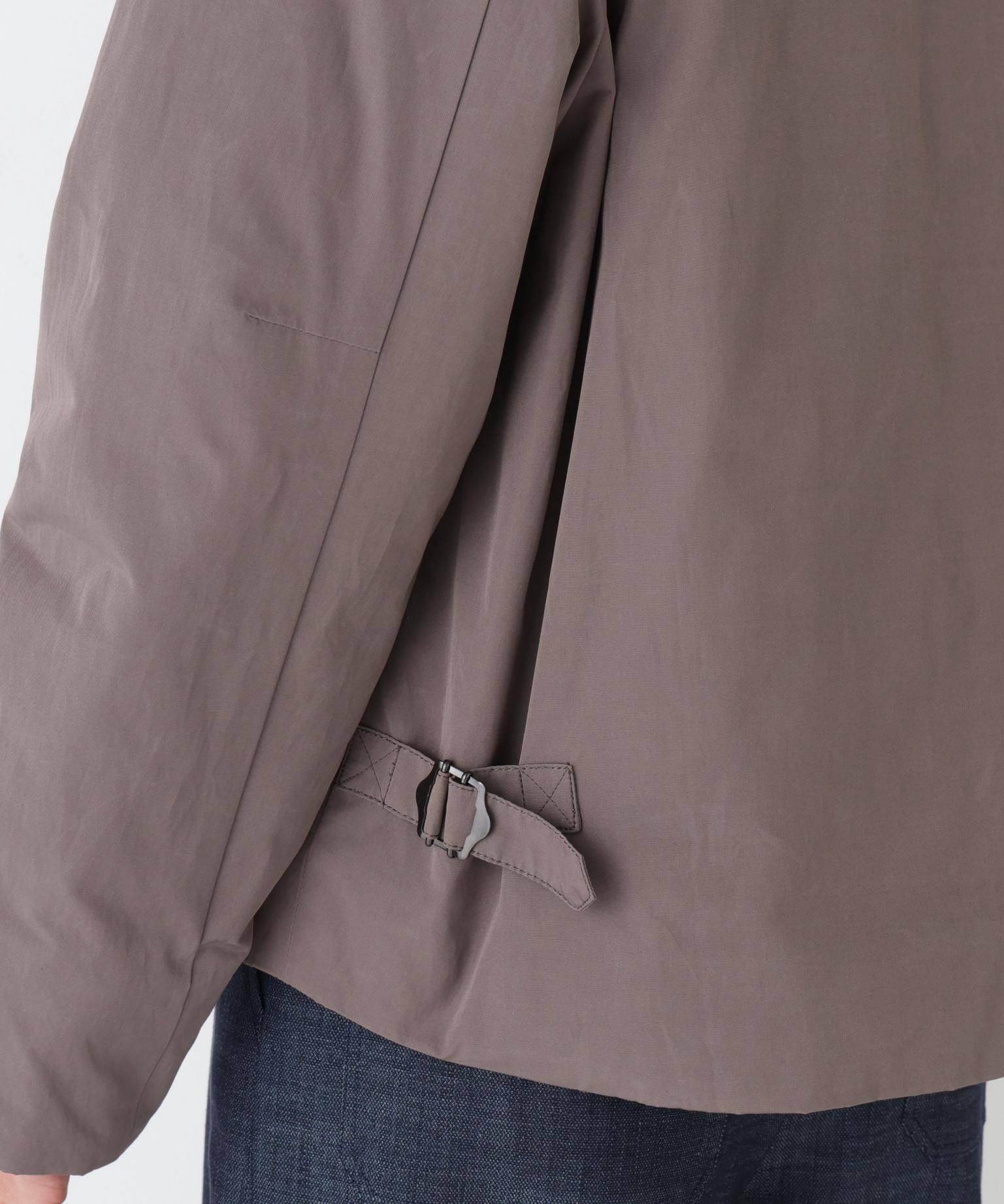 弱撥水タフタ中綿入りブルゾン チャコール1