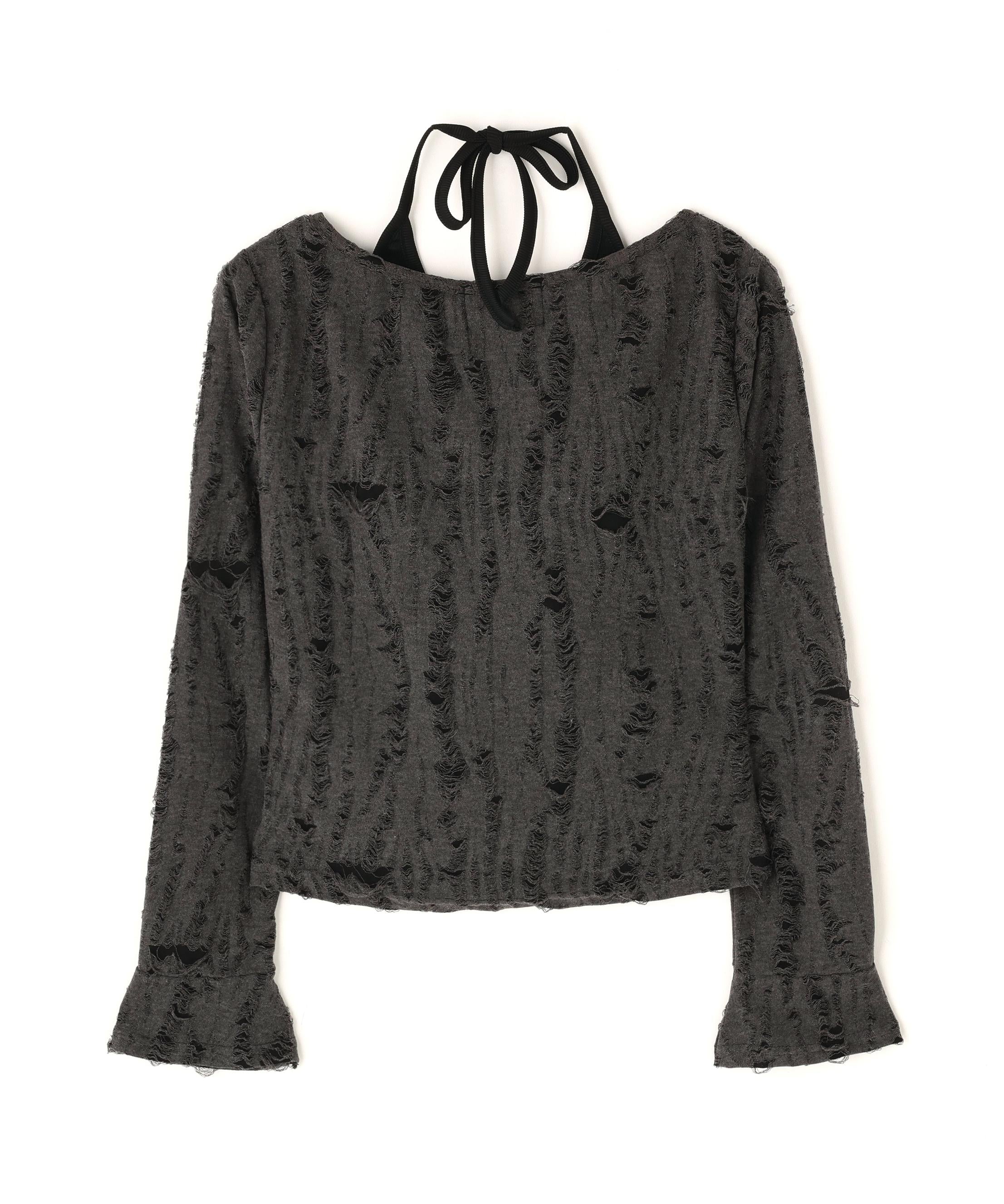 SIS/エスアイエス/Damage Cardigan チャコール