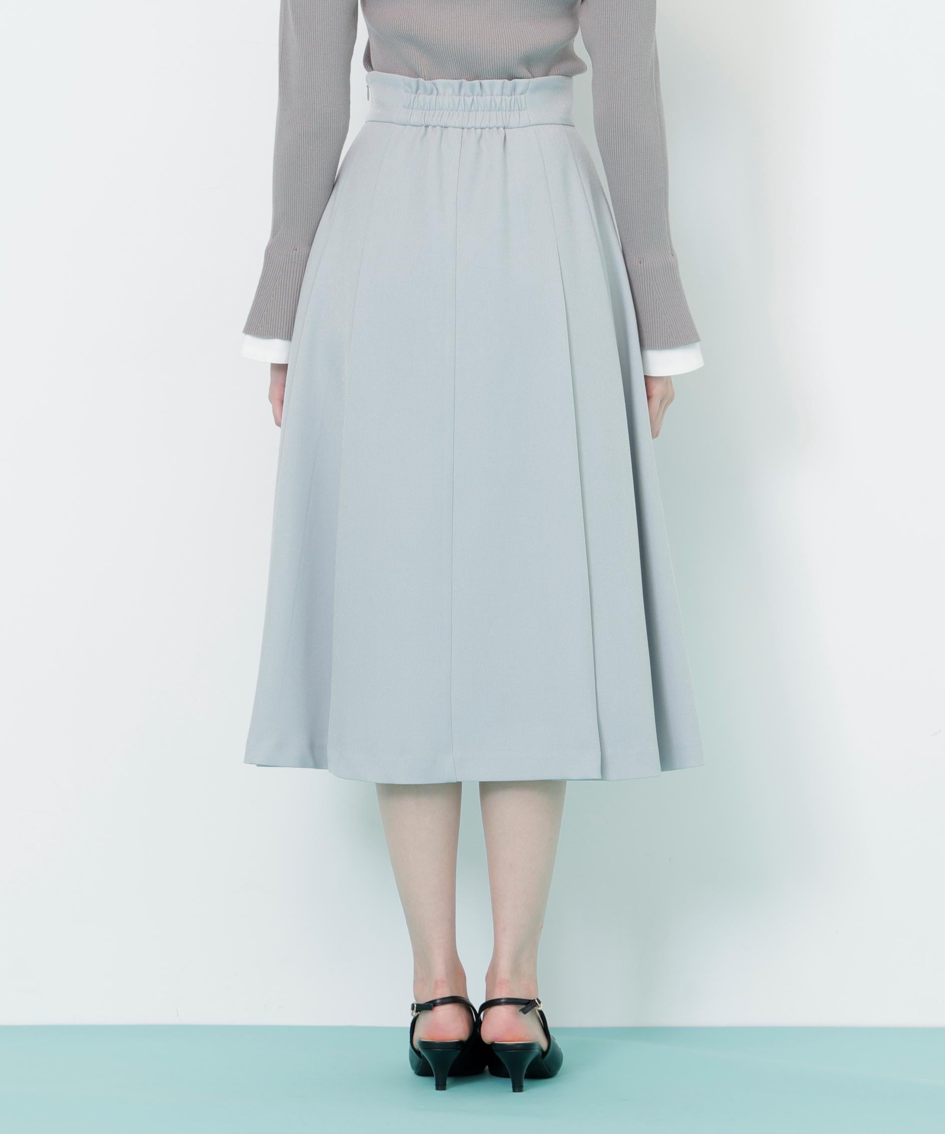 ウーリッシュフラノタックフレアスカート グリーン