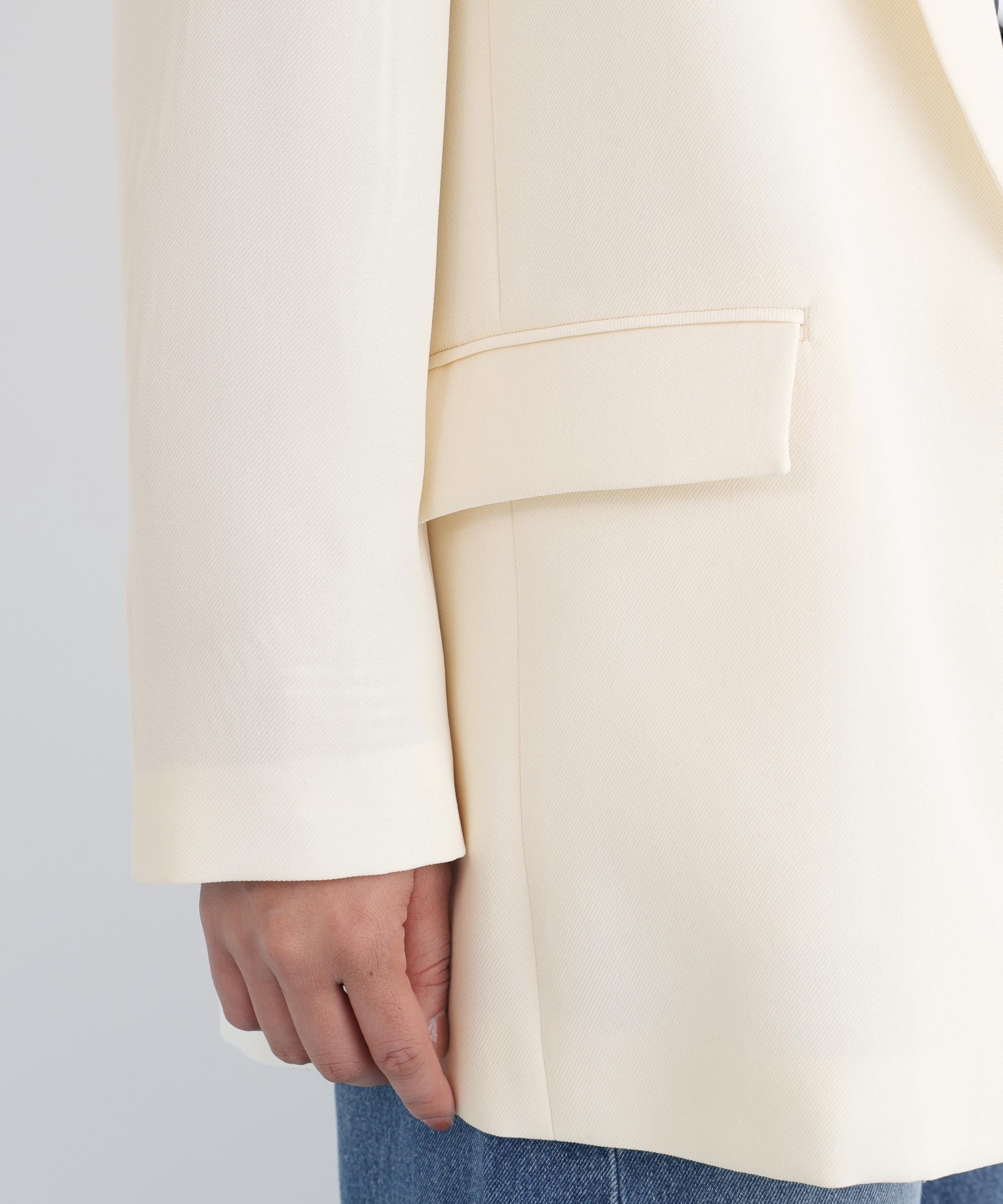 ストライプスリーブジャケット エクリュ1