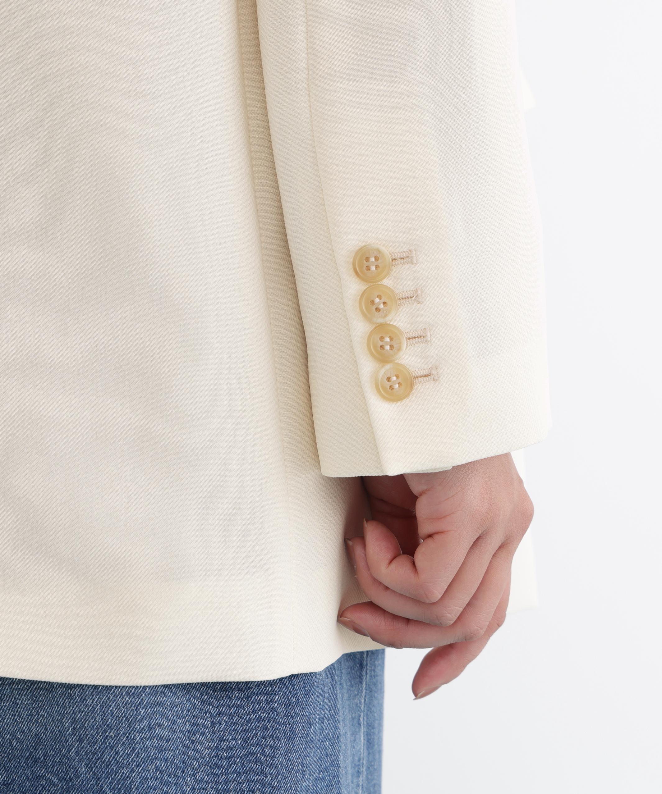 ストライプスリーブジャケット エクリュ1