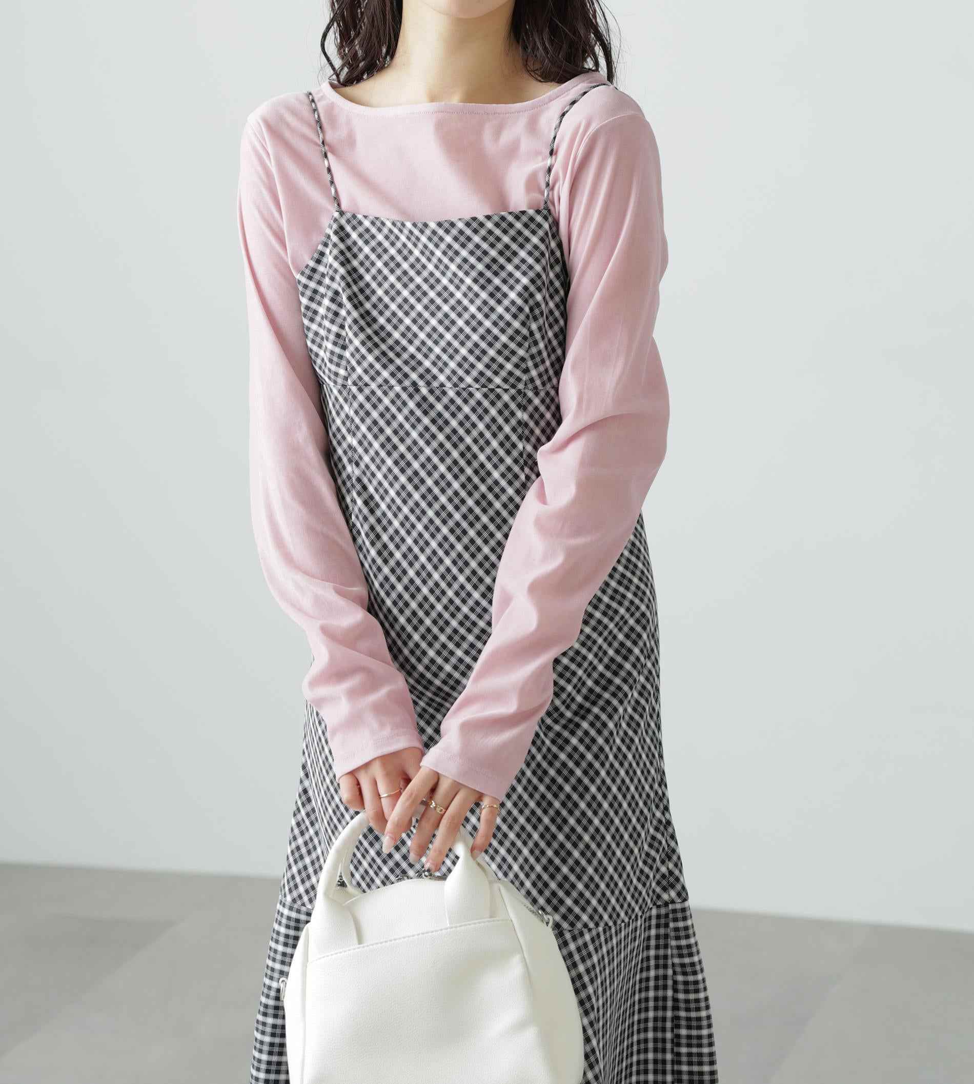 2ストラップマーメイドキャミワンピース ブラックベース①1