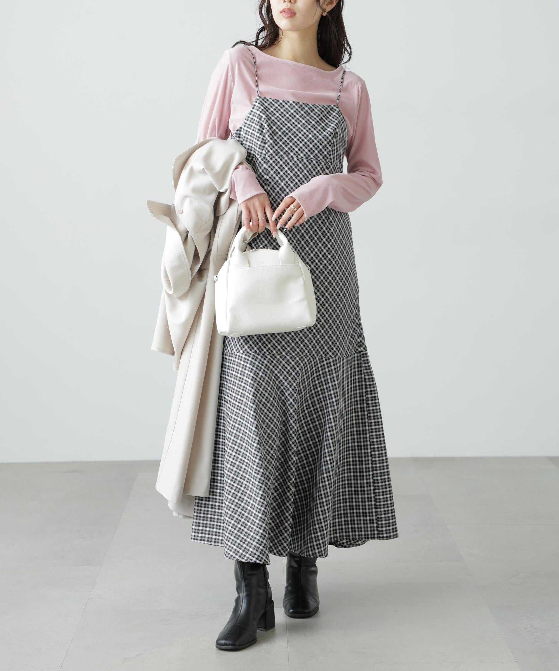 2ストラップマーメイドキャミワンピース ブラックベース①1