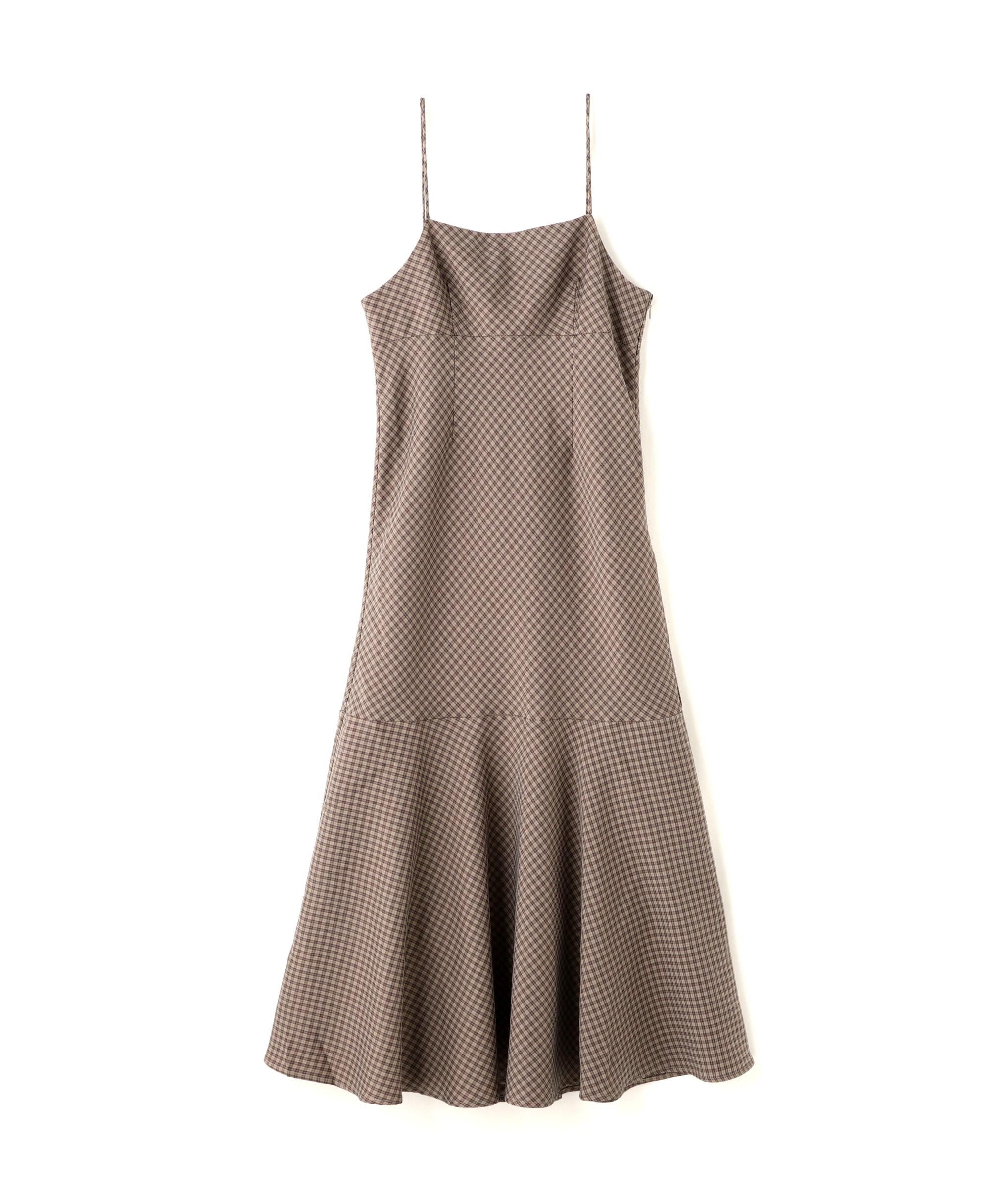 2ストラップマーメイドキャミワンピース ブラウンベース1