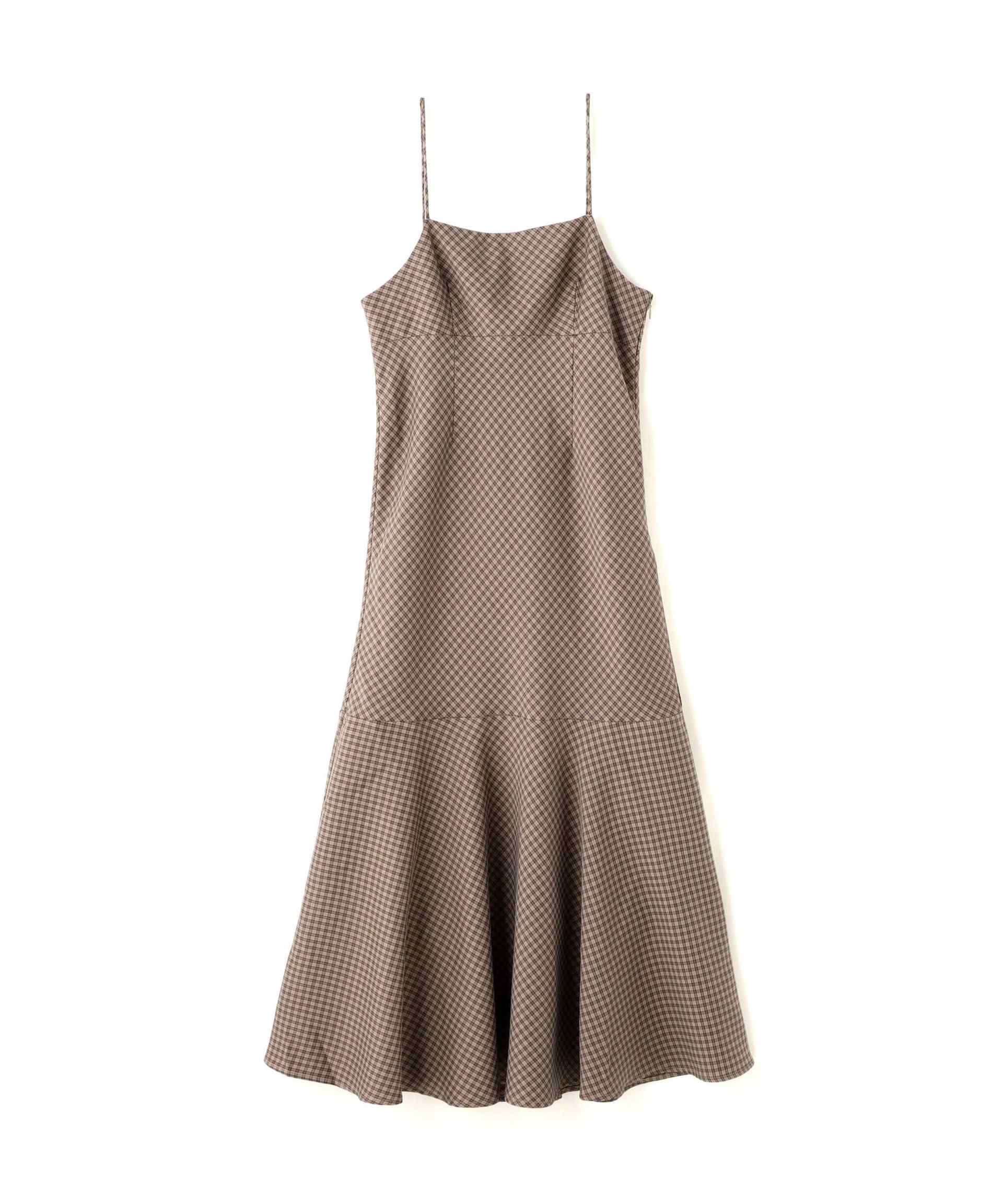 2ストラップマーメイドキャミワンピース ブラウンベース1