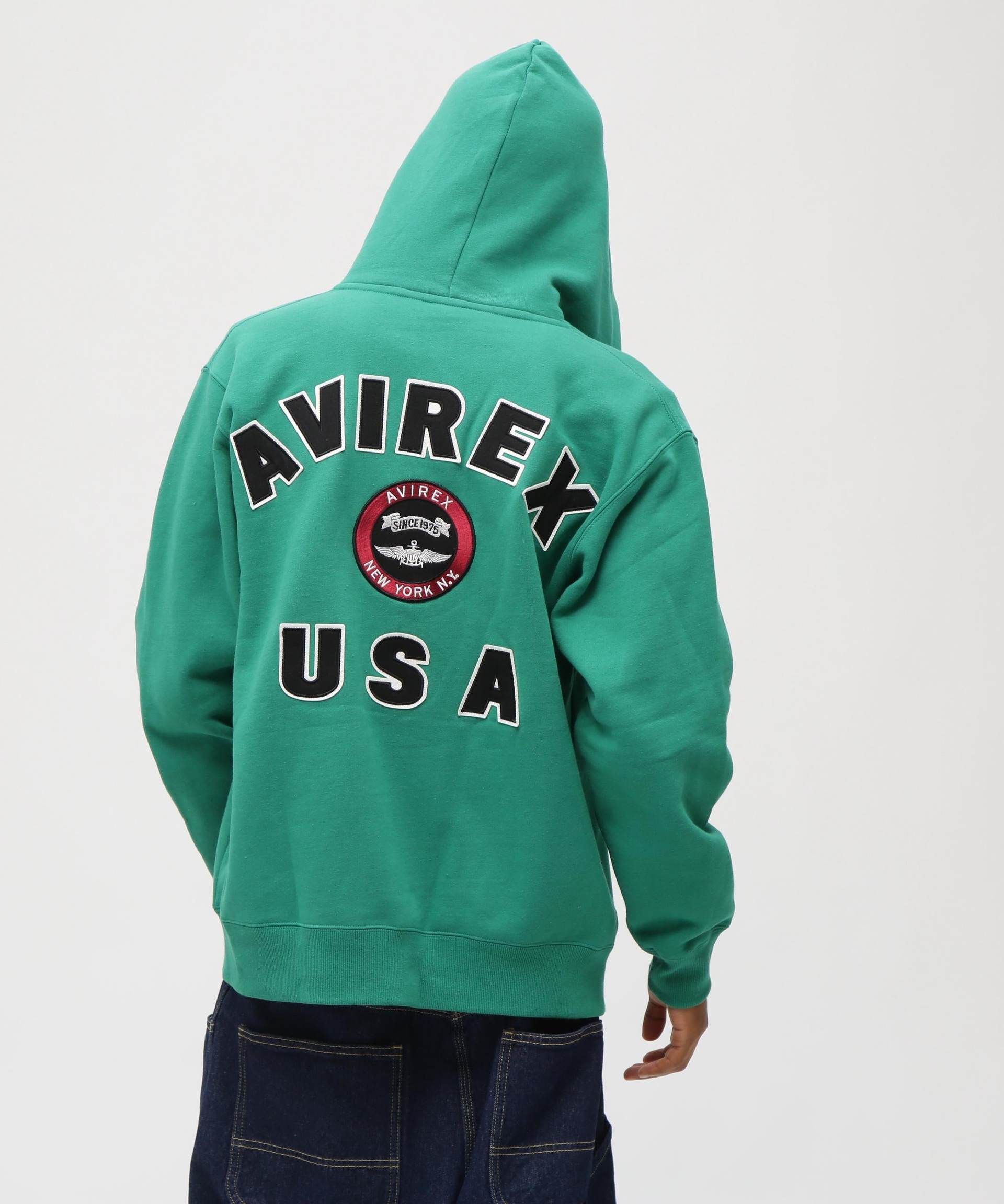 VARSITY LOGO SWEAT ZIP UP PARKA / Varsity Logo Sweat Zip Up Parka