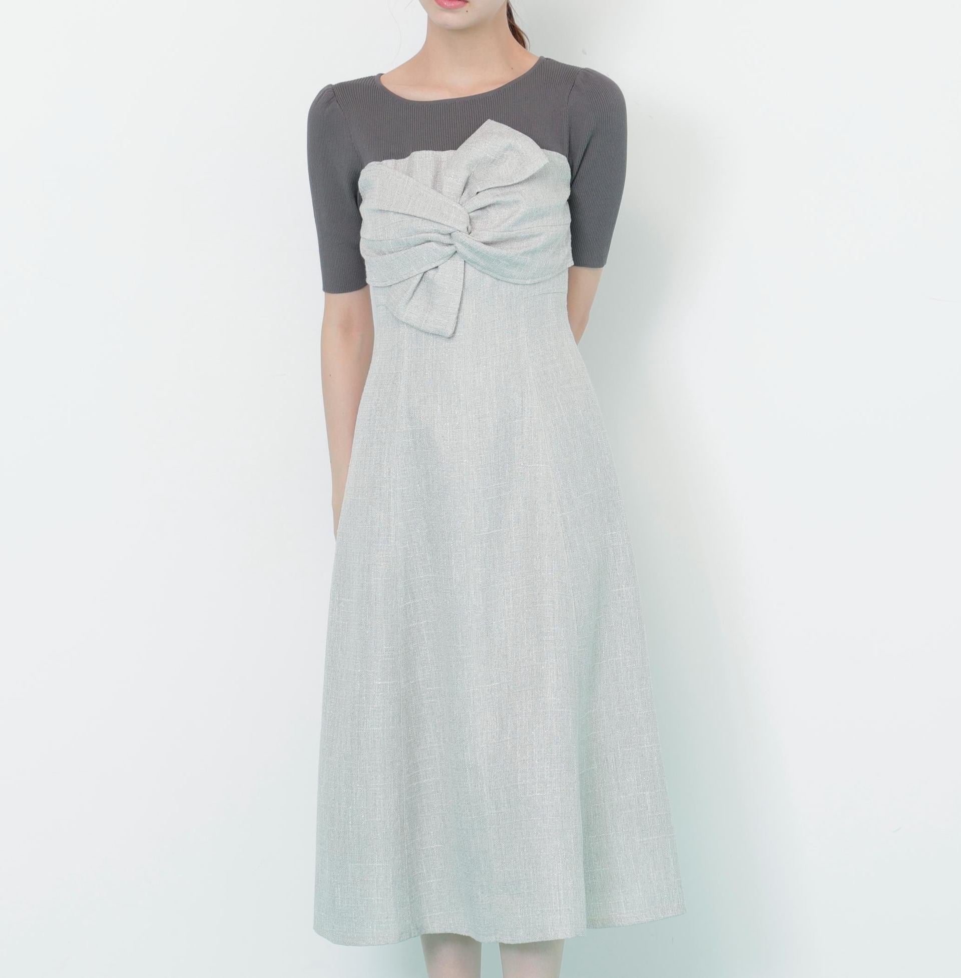ドッキングワンピース グレー