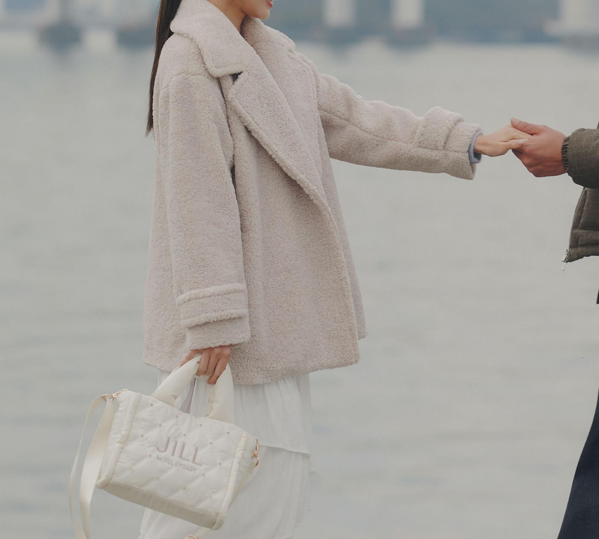 キルティングパフトートバッグ ホワイト