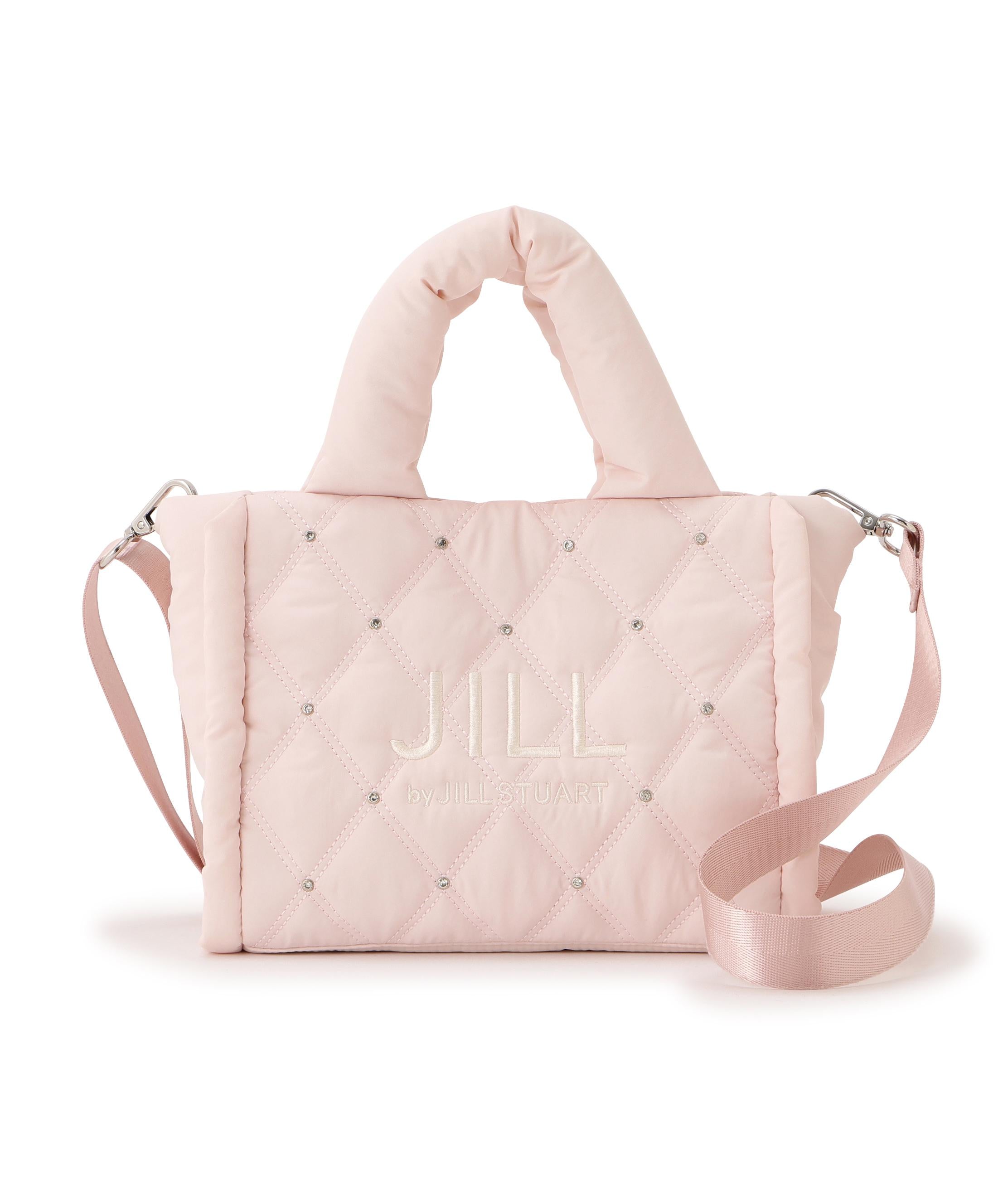 キルティングパフトートバッグ ピンク