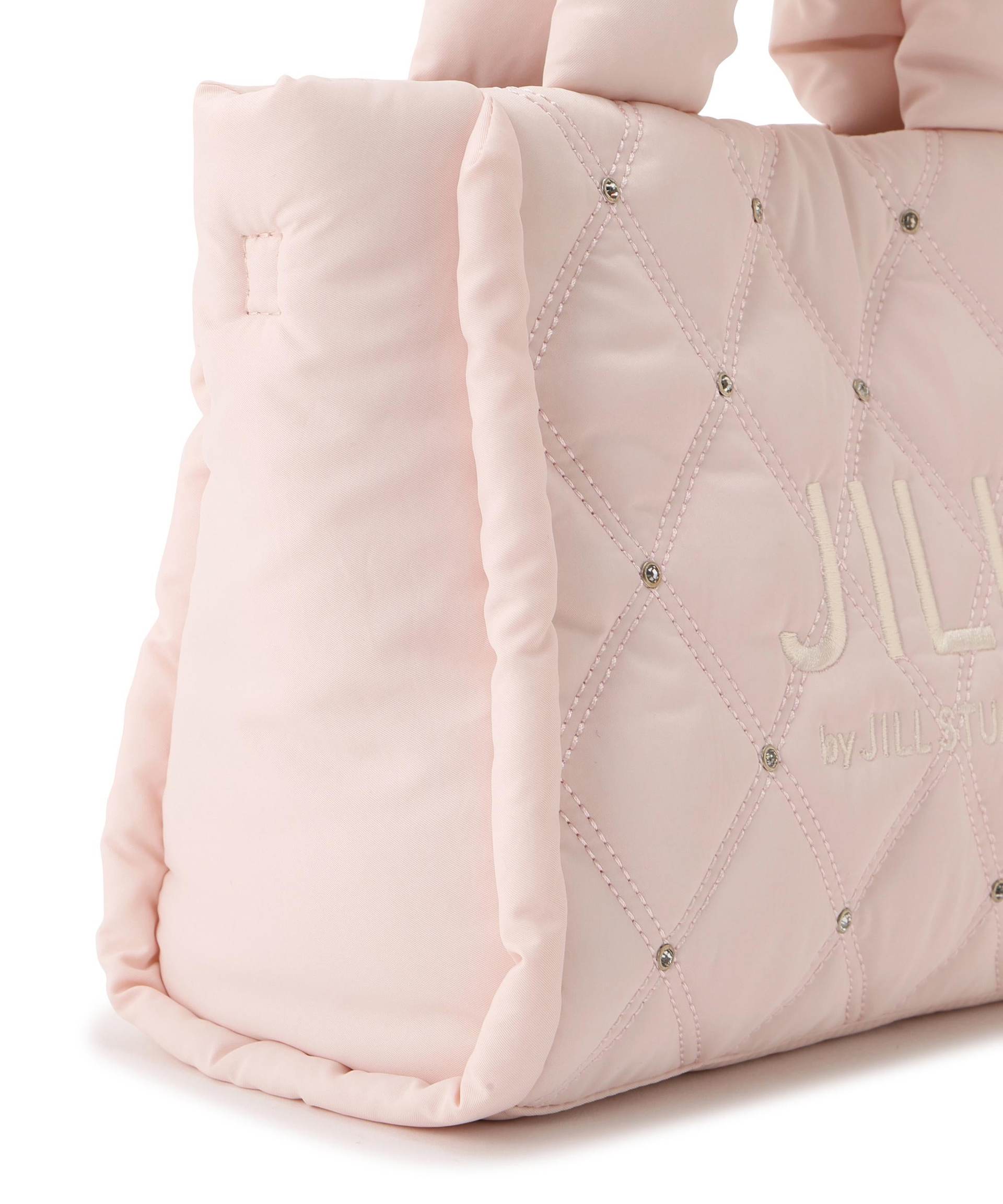 キルティングパフトートバッグ ピンク